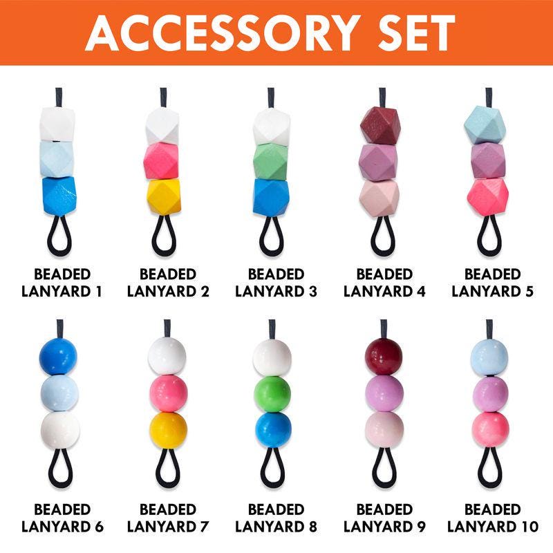 Math Teacher ID Badge Holder, Personalized Name, Retractable Clip, Classroom Icons