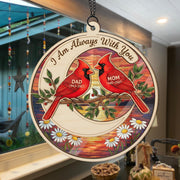 Custom Cardinal Memorial Suncatcher: Sunset Bird Ornament image 1