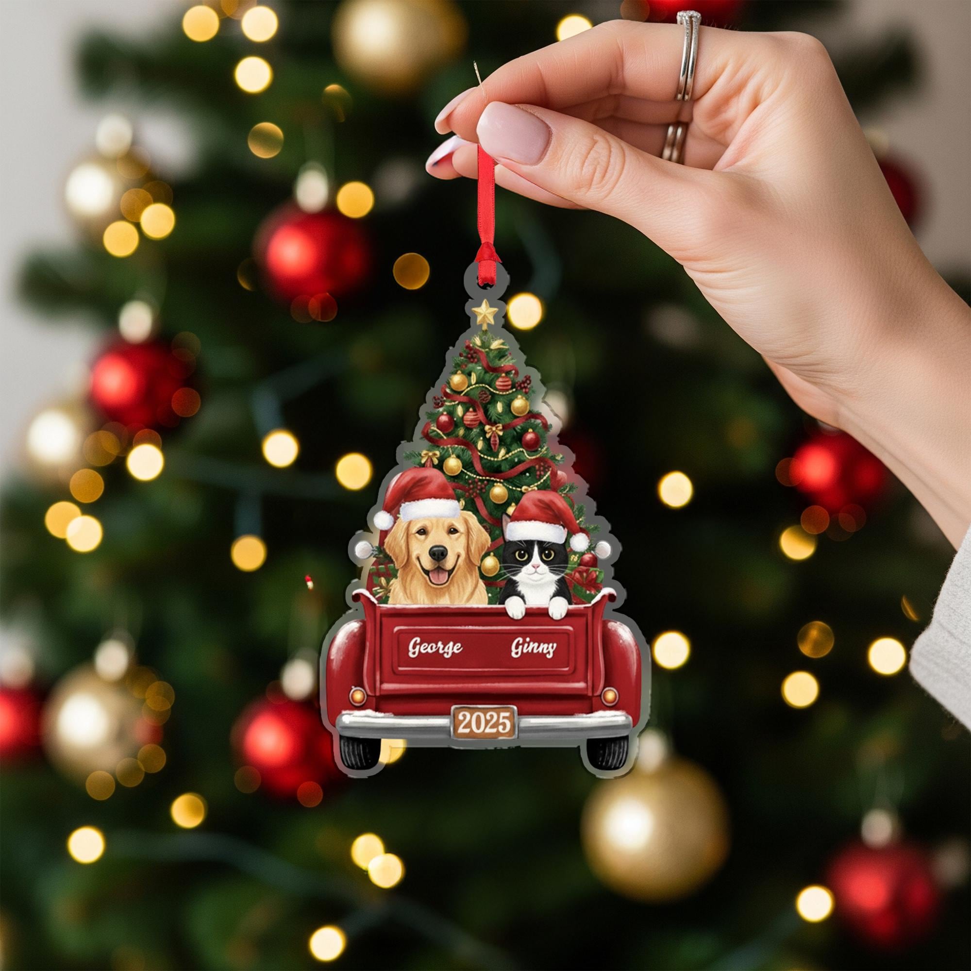 Personalized Pet Ornament — Custom Dog and Cat Christmas Tree Decoration 2025