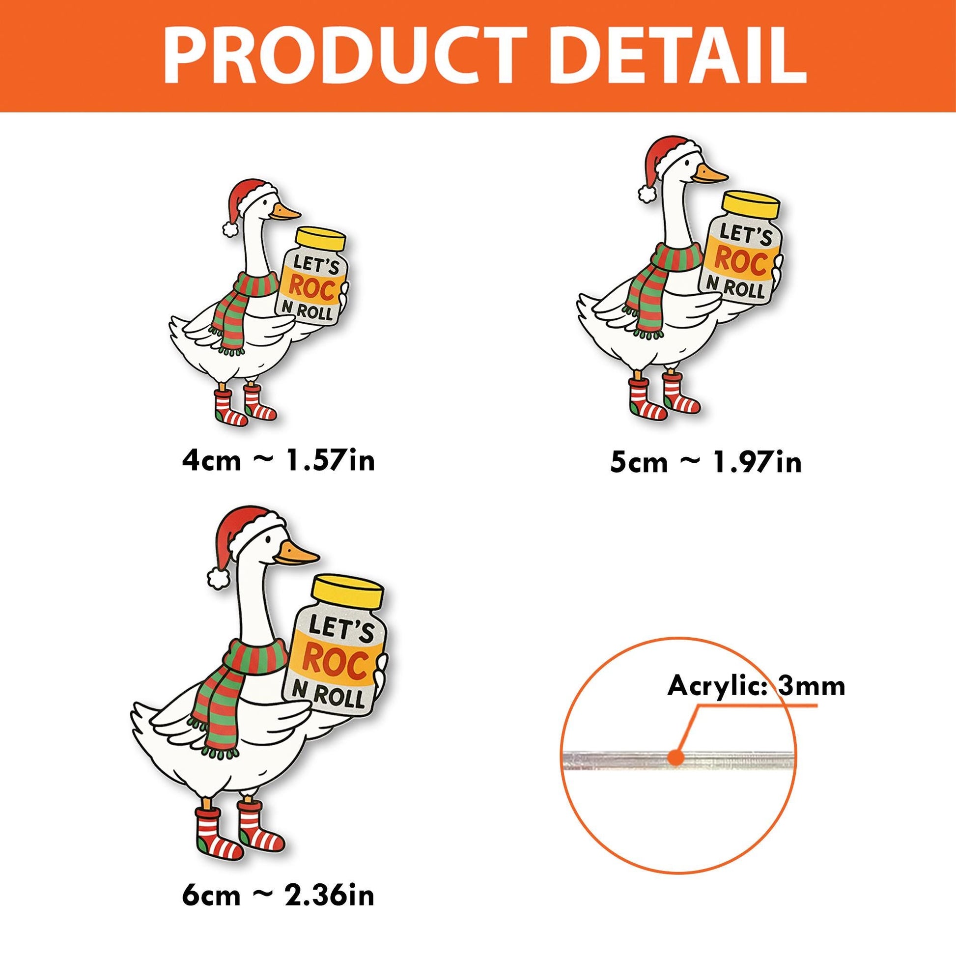 Funny Goose Badge Reel — Christmas Holiday Nurse ID Holder Retractable Clip