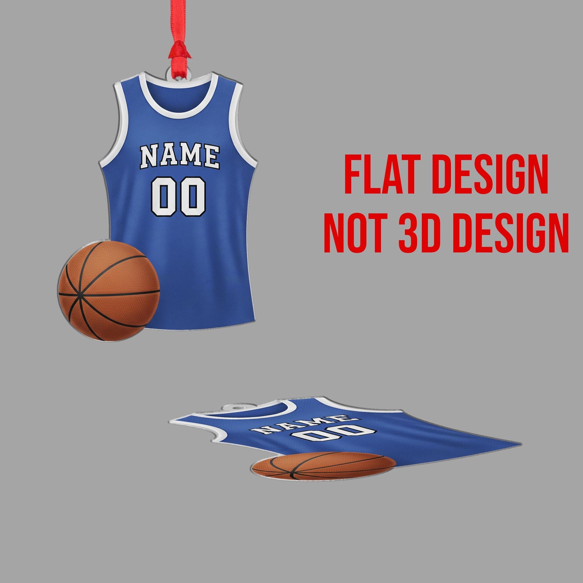Personalized Basketball Ornament, Custom Name and Number Christmas Tree Decoration
