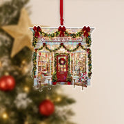 Hologram Quilt Shop Ornament – Personalized Sewing Store Christmas Decoration – Custom Acrylic Ornament