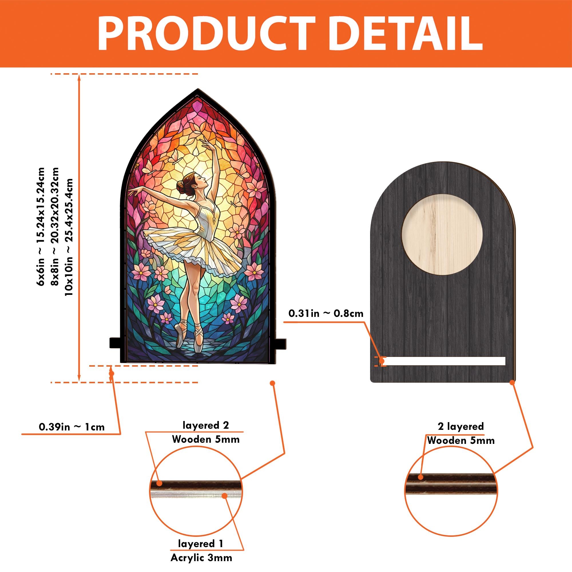 Wooden Candle Holder Arched Lantern Stand – Ballet Dancer Gift Accent Decor image 6