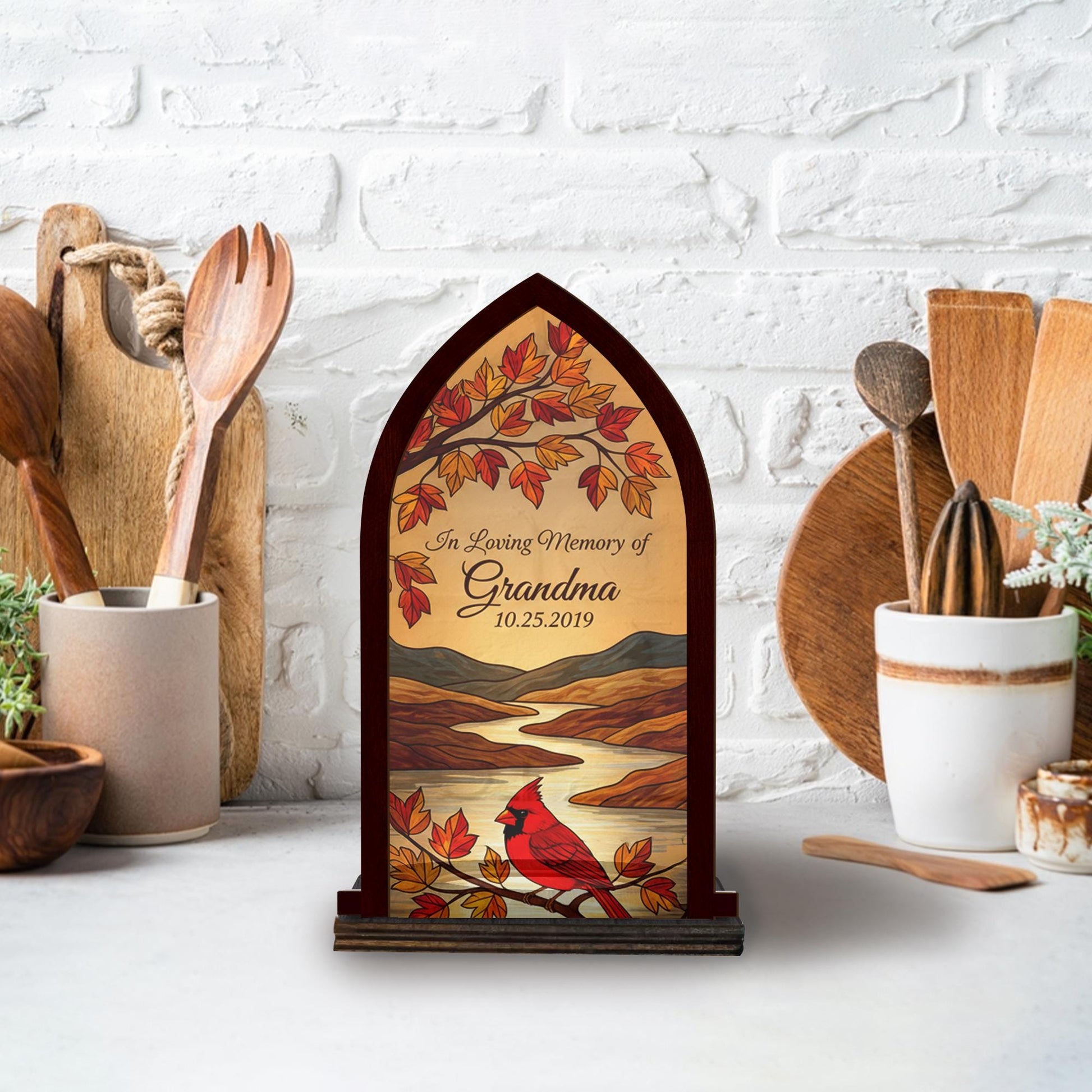 Wooden Candle Holder – Personalized Remembrance Gift image 3