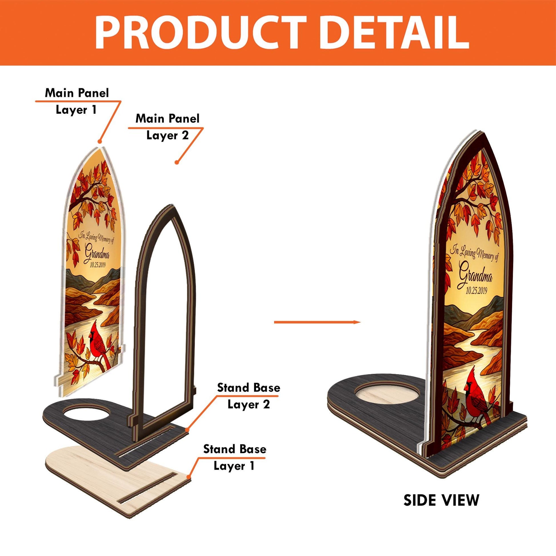 Wooden Candle Holder – Personalized Remembrance Gift image 7