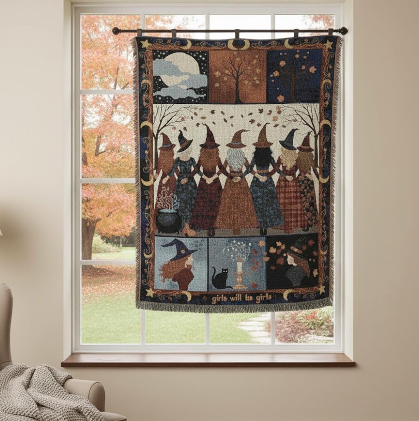 Witch Girls Will Be Girls: Weave Woven Blanket