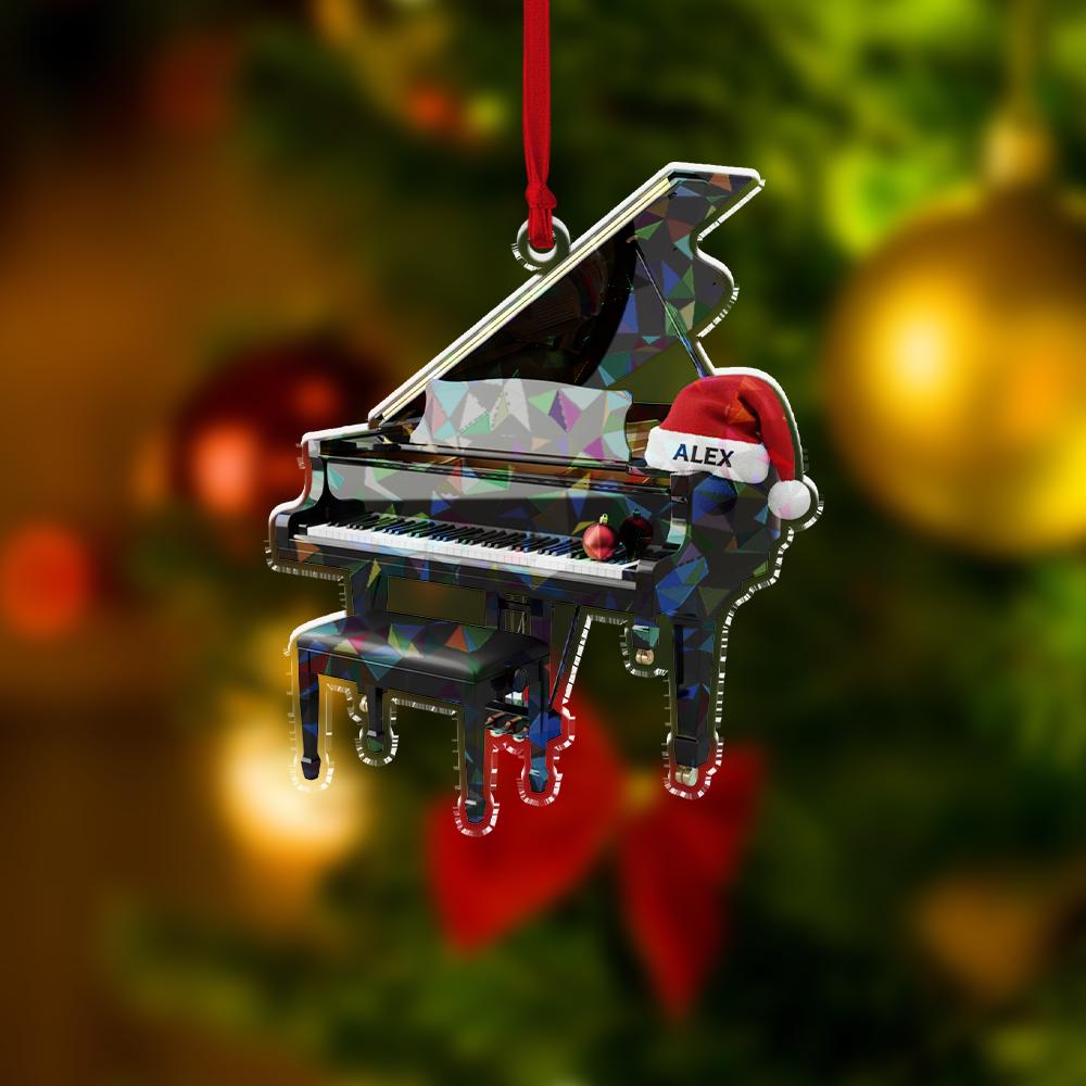 Personalized Piano Hologram Ornament – Acrylic Grand Piano Charm