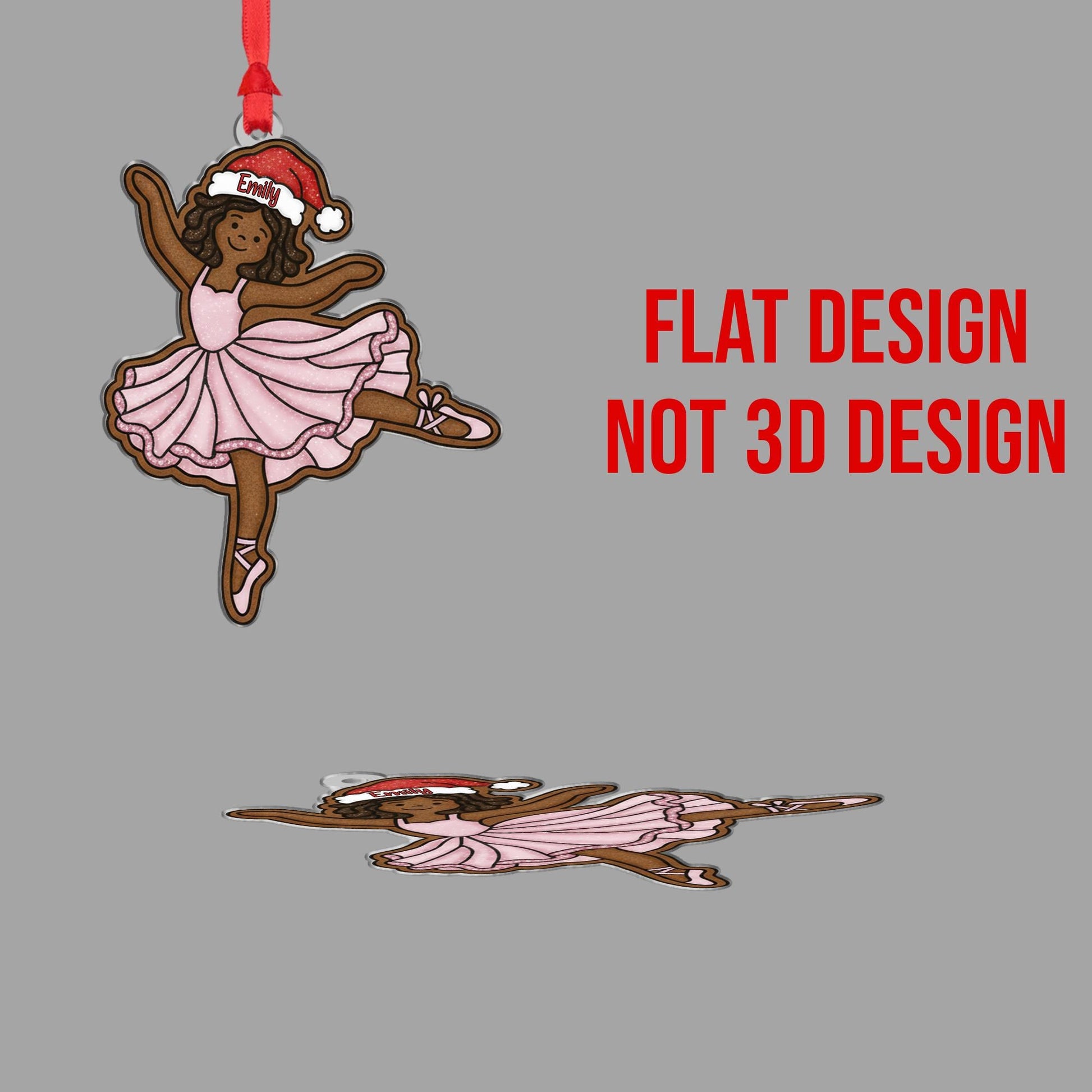 Personalized Gingerbread Ballerina Ornament – Christmas Tree Keepsake