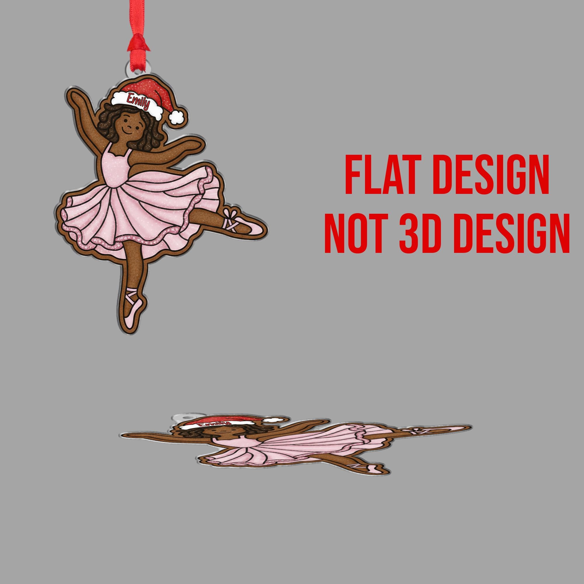 Personalized Gingerbread Ballerina Ornament – Christmas Tree Keepsake