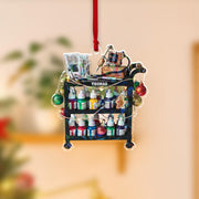 Personalized Acrylic Ornament: Tattoo Machine Design Keepsake – Custom Name Decoration