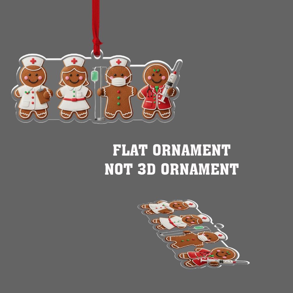 Gingerbread Nurse Ornament - Medical Team Christmas Ornament image 5
