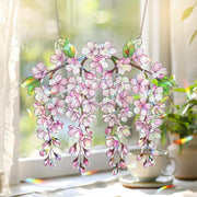 Cherry Blossom Window Hanging - Floral Sun Catcher Decor image 1