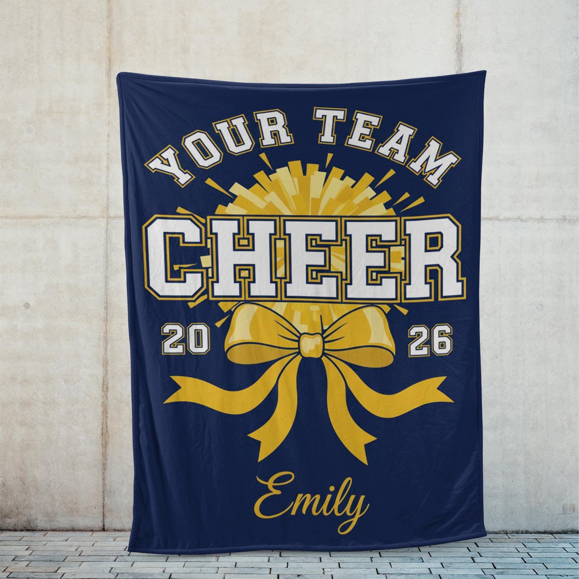 Custom Cheer Team Blanket: Personalized Name Cheerleader Throw image 3