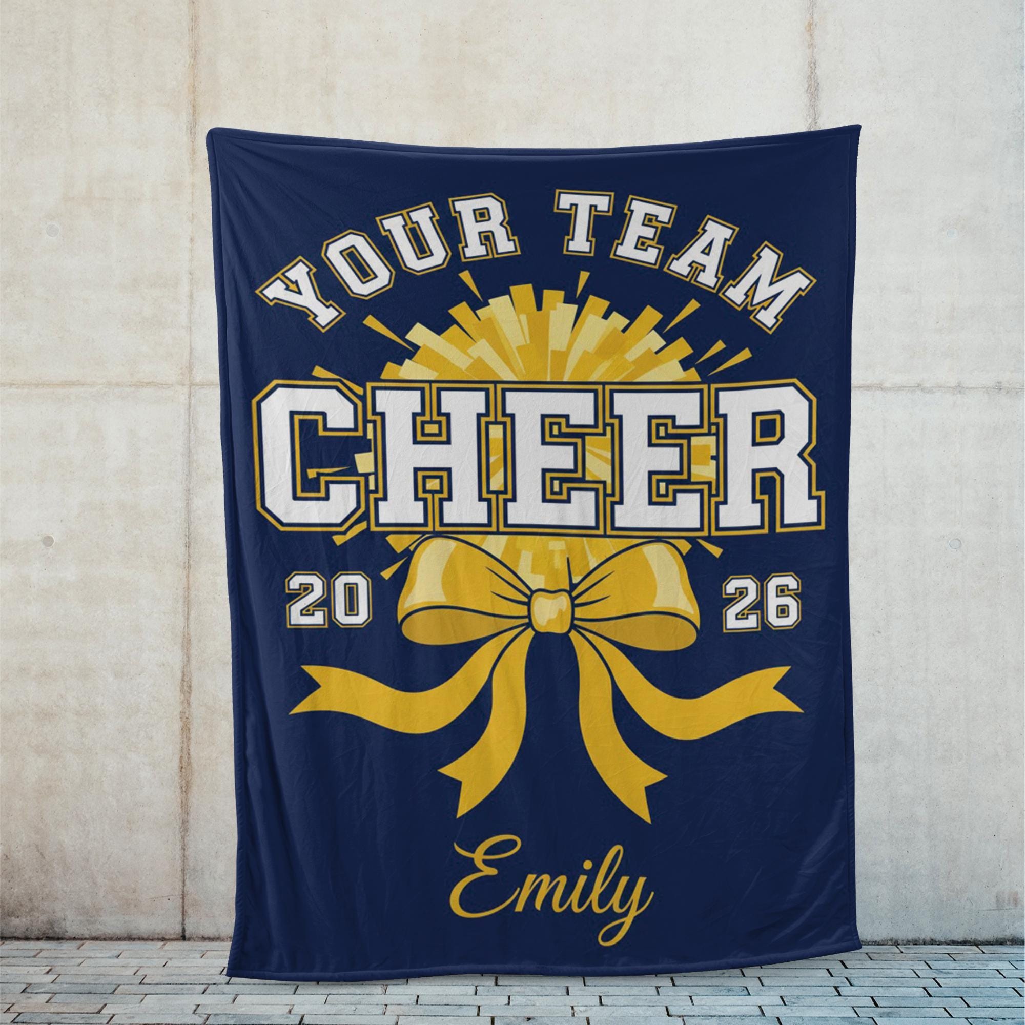 Custom Cheer Team Blanket: Personalized Name Cheerleader Throw image 3