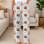Custom Photo Face Pajama Pants: Personalized Name Print, Personalized Lounge Wear image 1