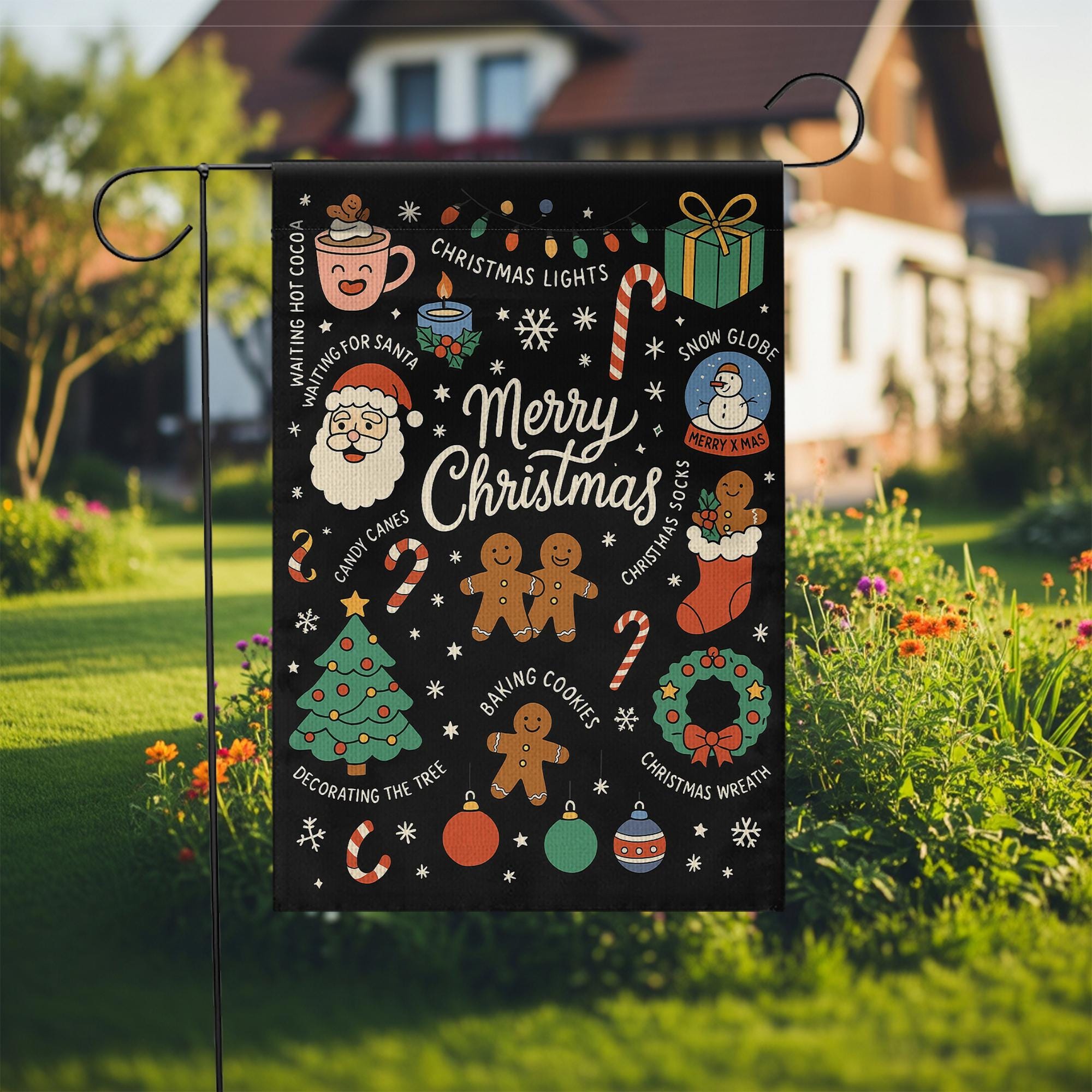 Christmas Garden Flag Merry Christmas Outdoor Holiday Yard Decoration