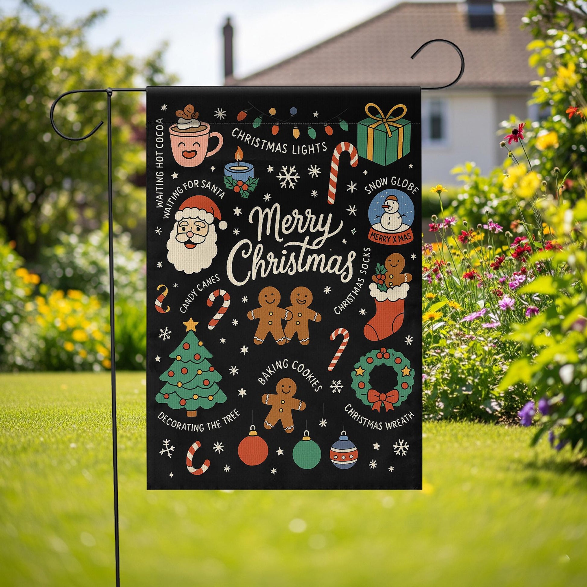 Christmas Garden Flag Merry Christmas Outdoor Holiday Yard Decoration