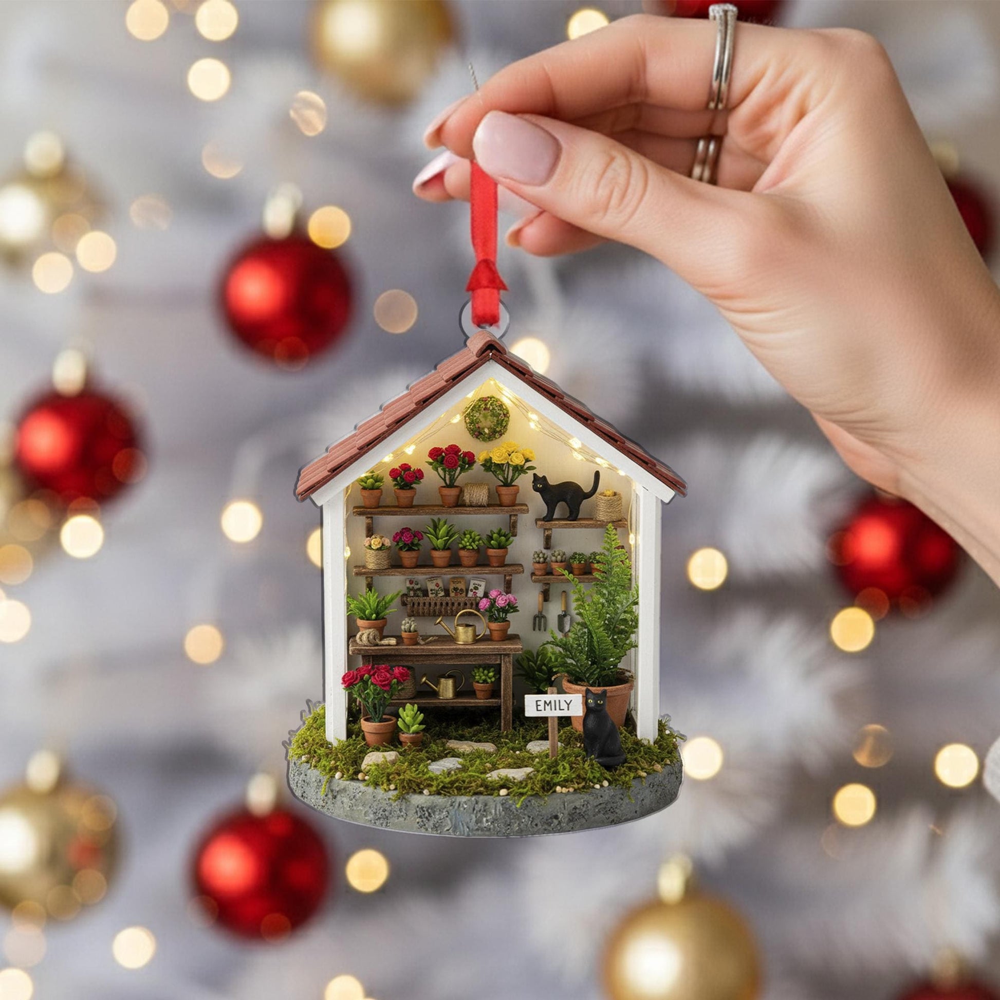 Miniature House Garden Ornament – Hanging Indoor Terrarium Decor
