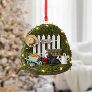 Hanging Indoor Terrarium with Cat And Veggies – Personalized Name Decor Gift