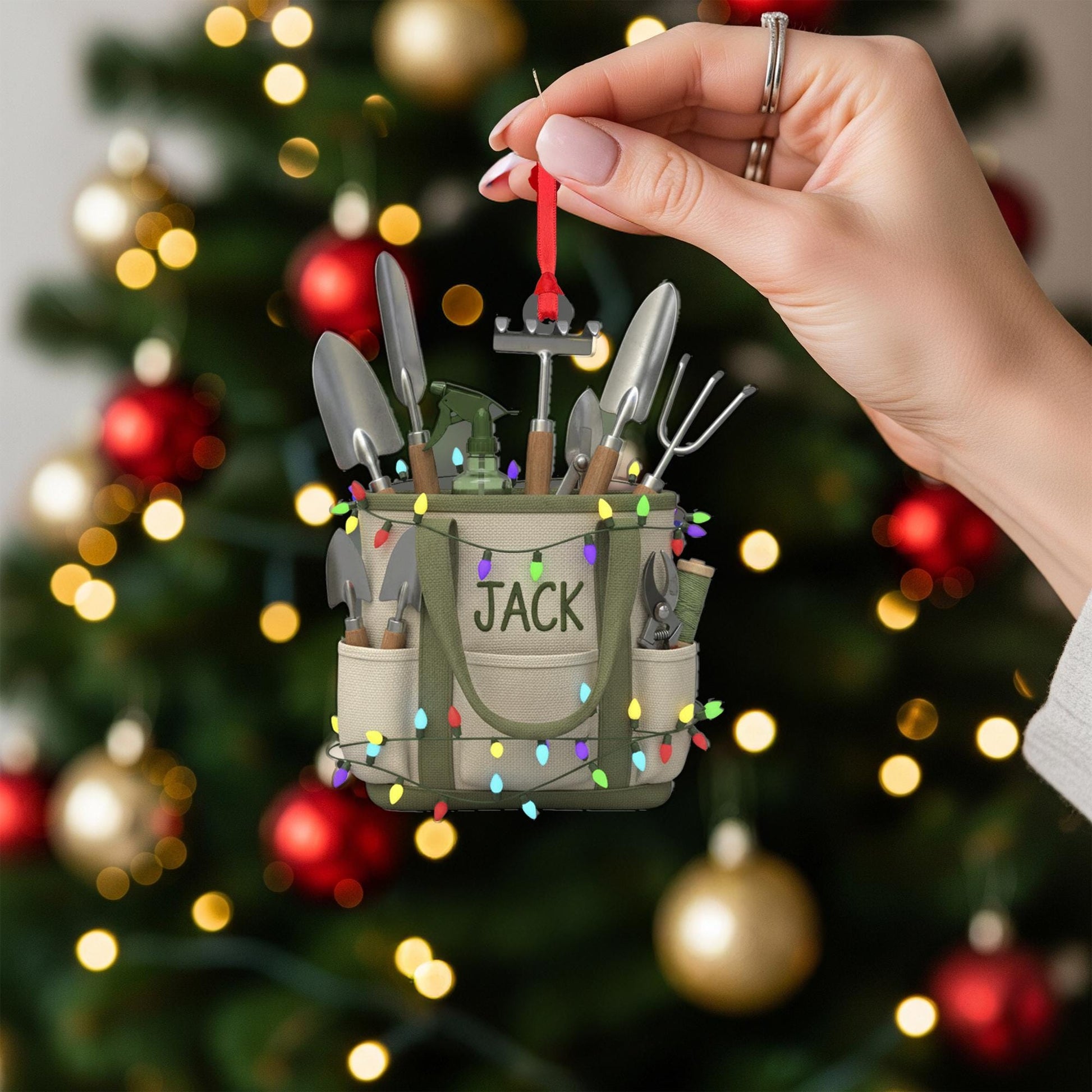 Gardening Tool Bag Ornament – Personalized Garden Gift
