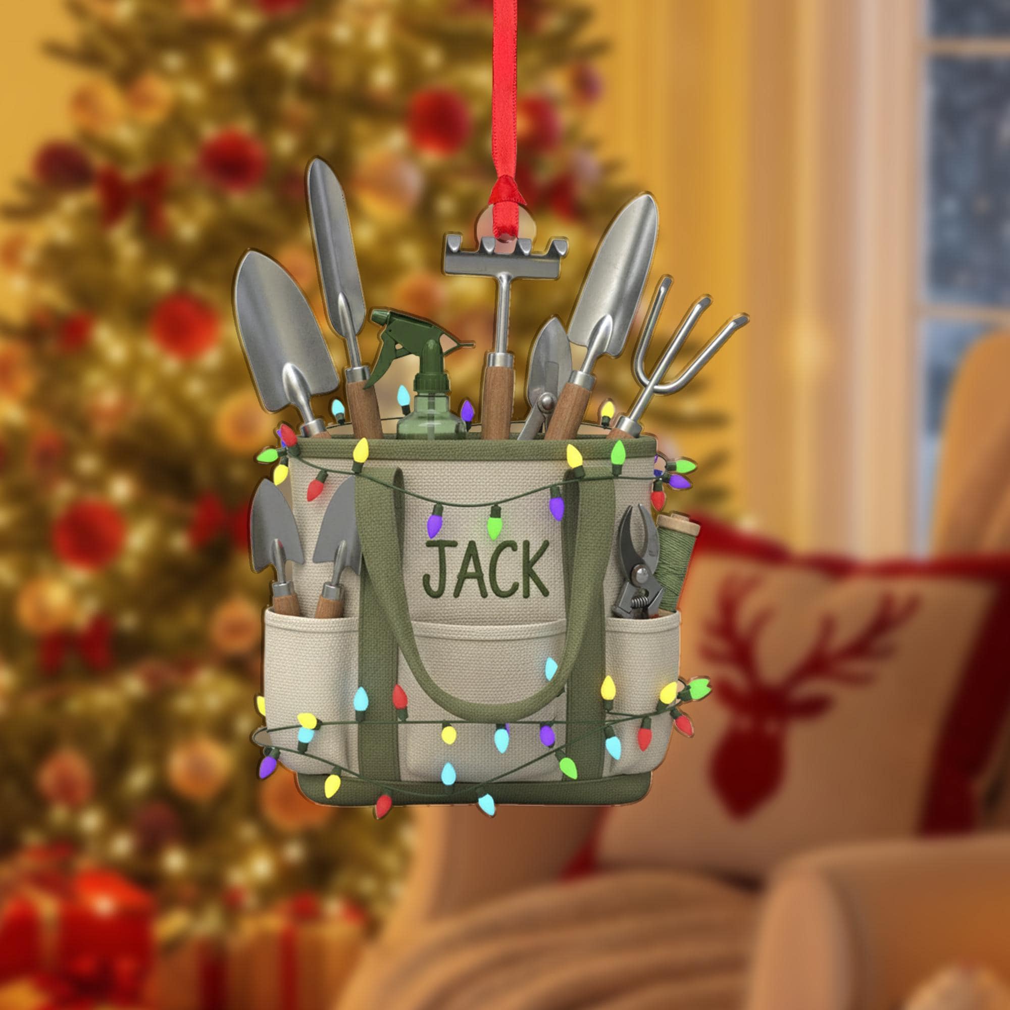Gardening Tool Bag Ornament – Personalized Garden Gift