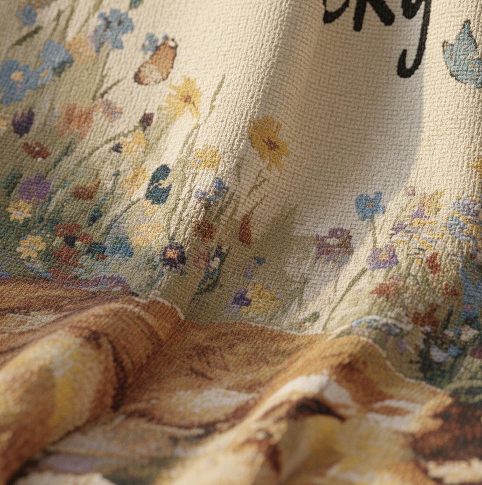 Custom Memorial Dog Woven Blanket: Pet Bereavement Throw Keepsake