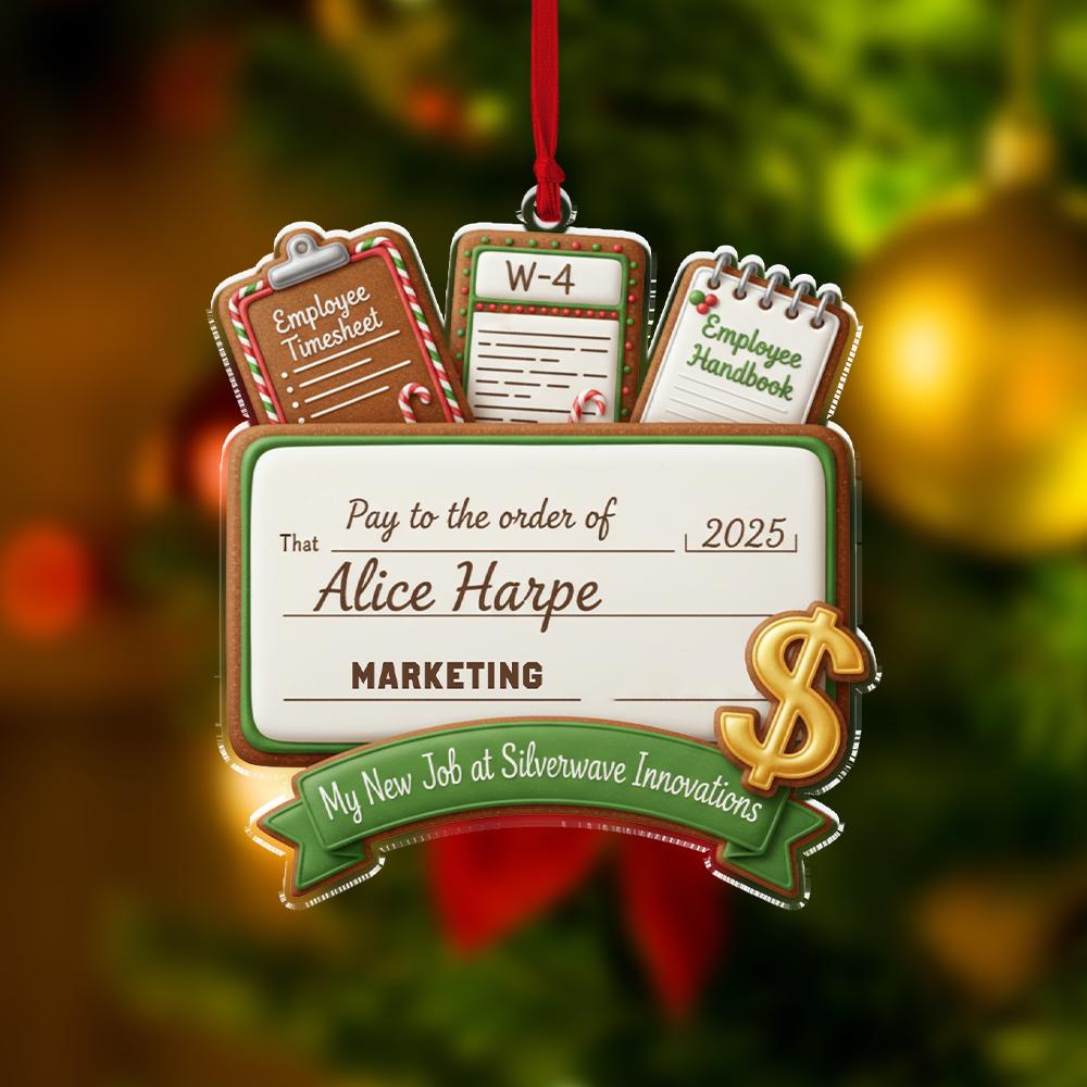Custom New Job Ornament | Personalized Career Keepsake | Office Job Christmas Decor