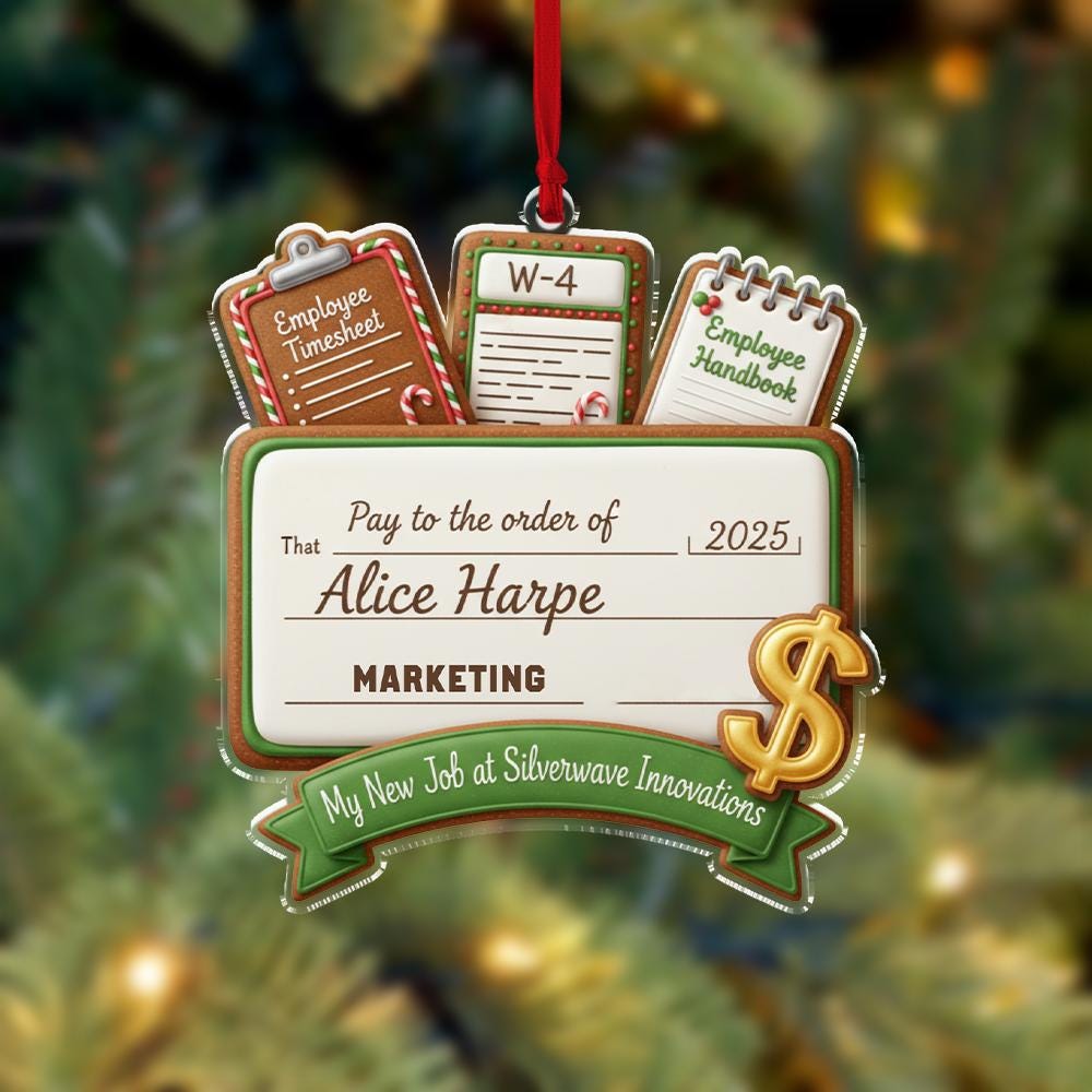 Custom New Job Ornament | Personalized Career Keepsake | Office Job Christmas Decor