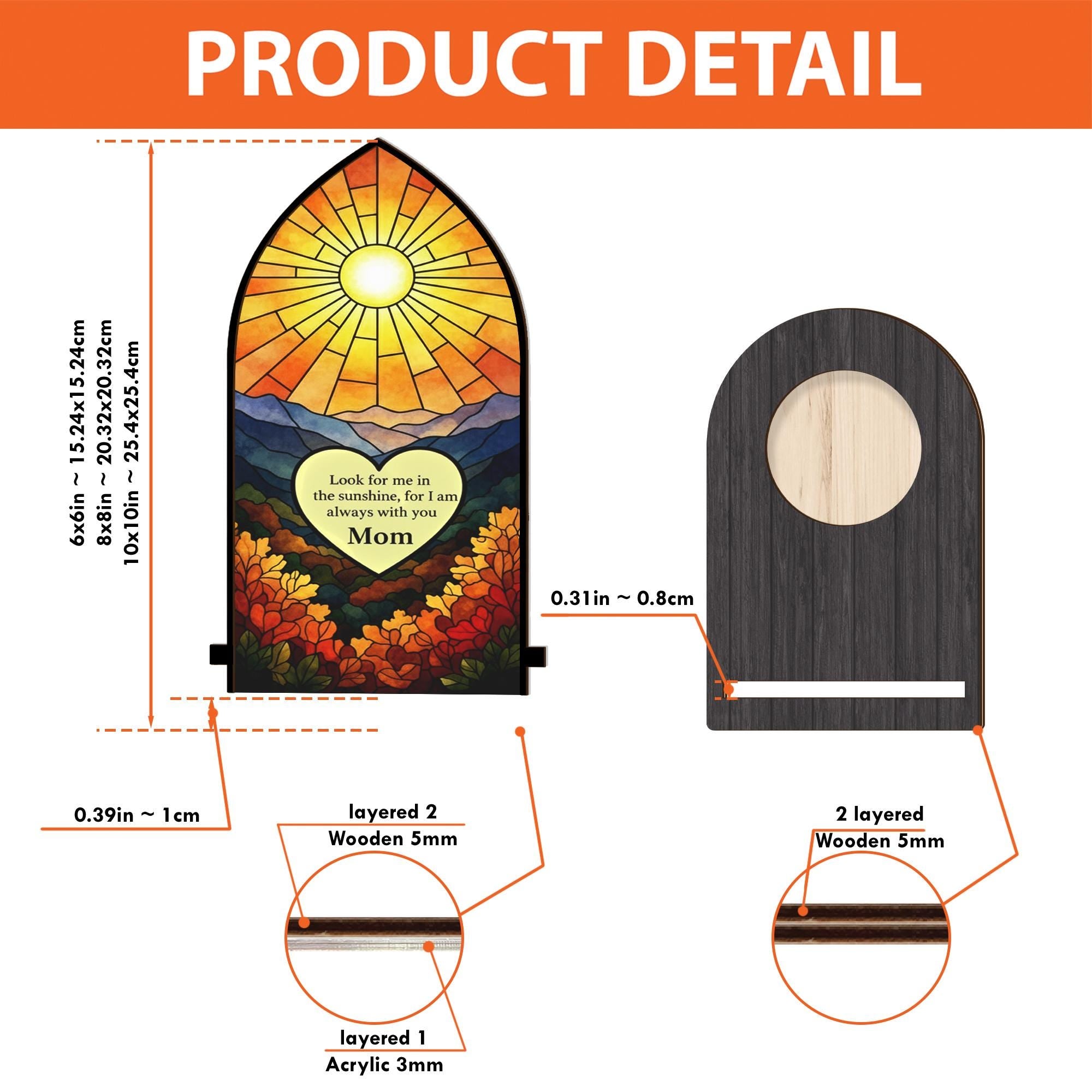 Memorial Wooden Candle Holder – Personalised Keepsake Remembrance Gift image 5