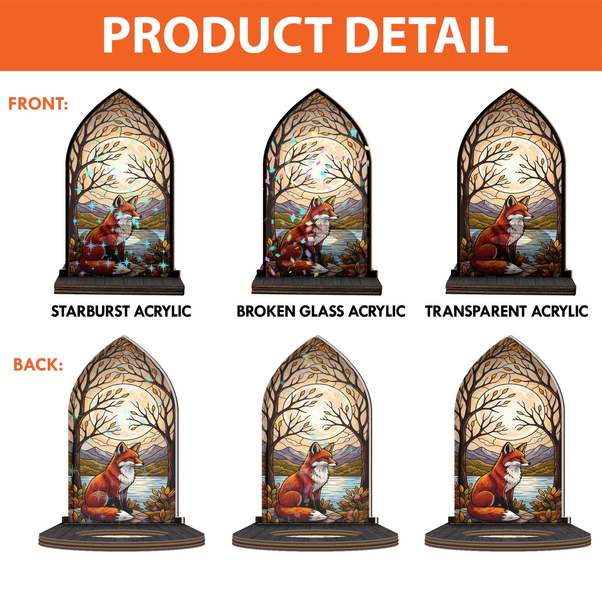 Fox in Autumn Woods Wooden Candle Holder – Woodland Fox Gift image 6