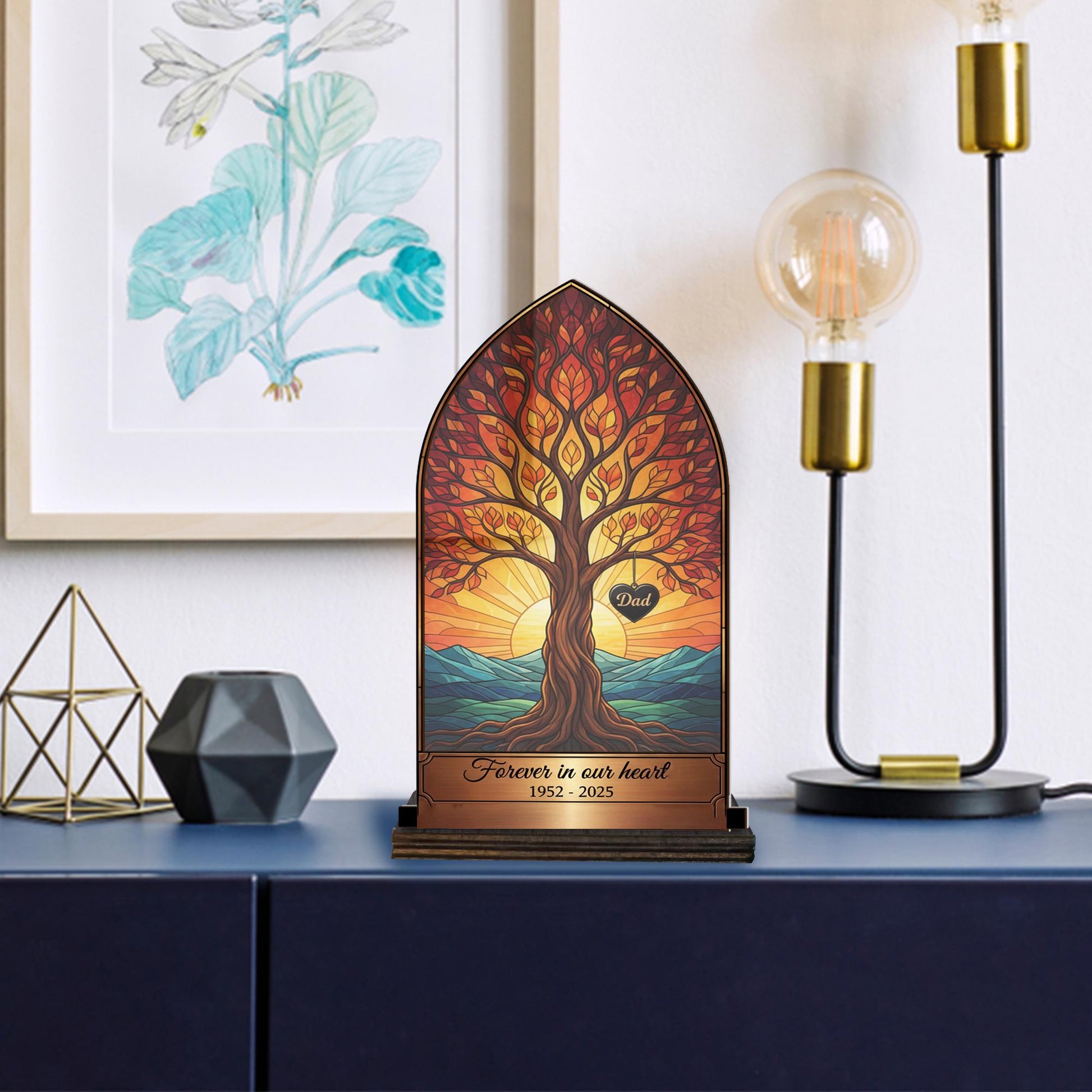 Forever in Our Heart Wooden Candle Holder – Personalized Remembrance Gift image 4