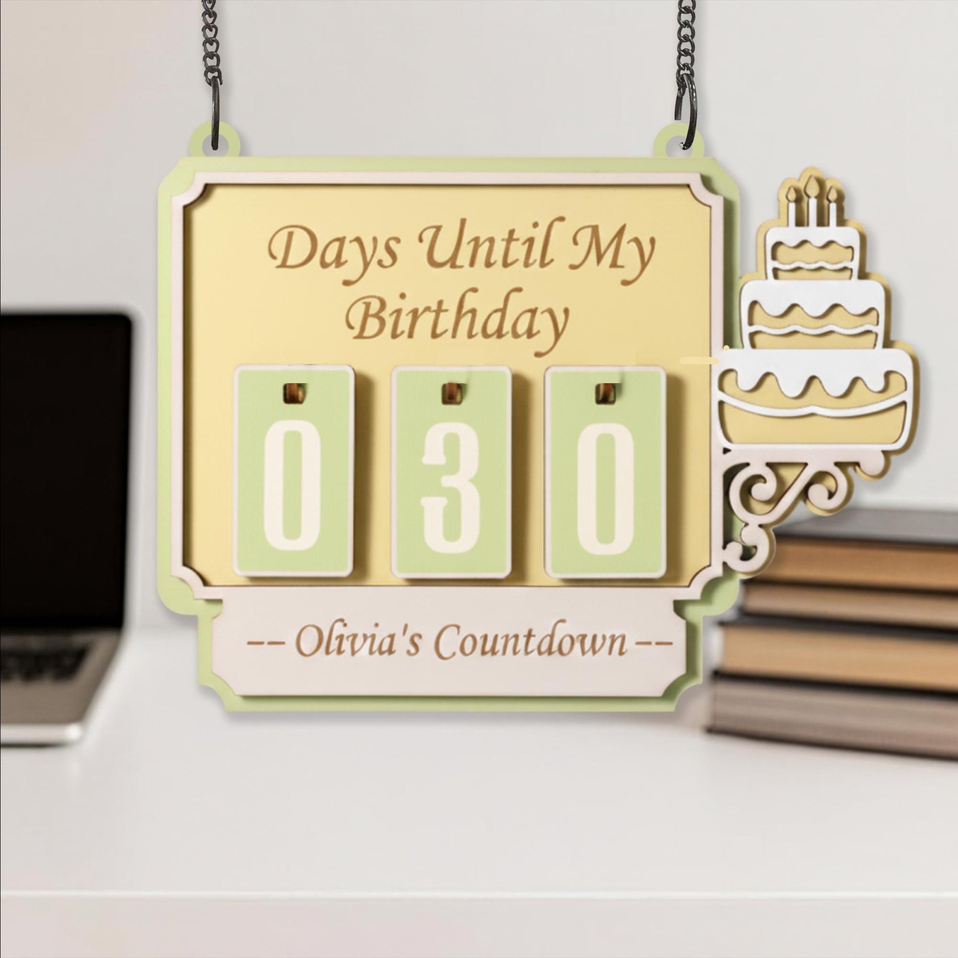 Personalized Birthday Countdown Sign - Custom Days Until My Birthday Tracker image 4