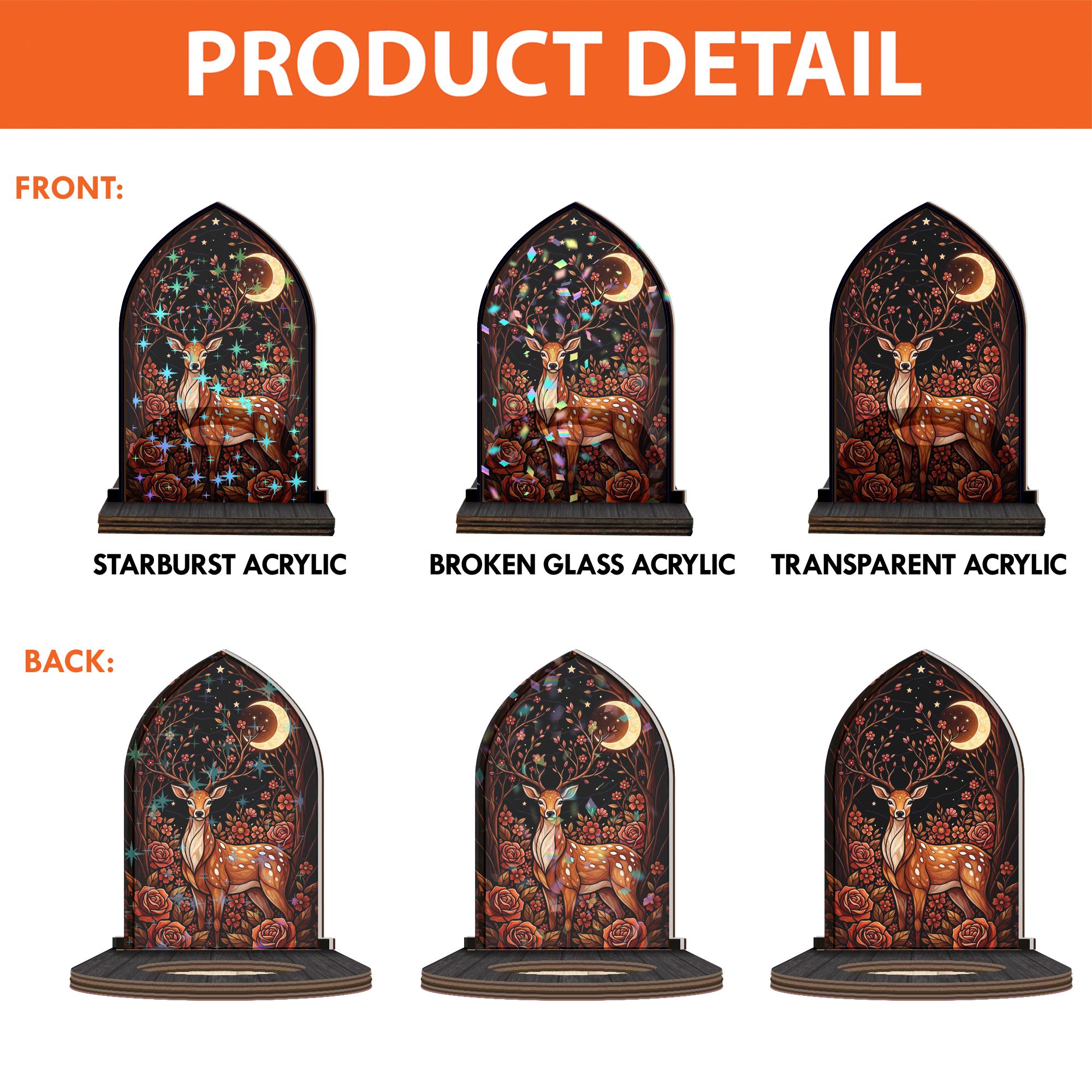 Wooden Arch Candle Holder Deer Silhouette – Autumn Rustic Table Decor Halloween Woodland Candle Stand image 6