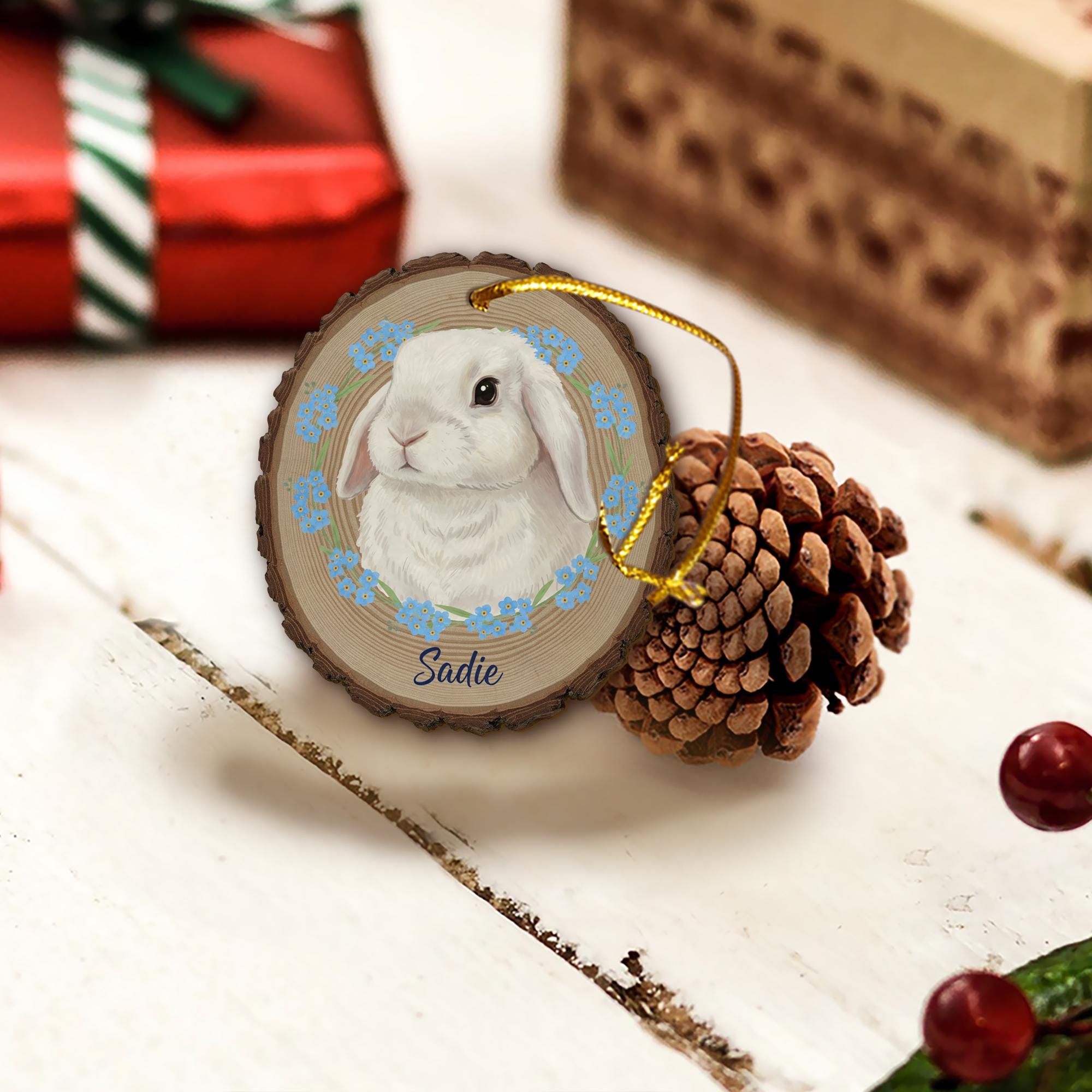 Custom Pet Memorial Wood Ornament: Personalized Animal Portrait Keepsake image 5