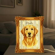 Custom Vintage Portrait Light Box: Personalized Pet or Family Lamp image 1
