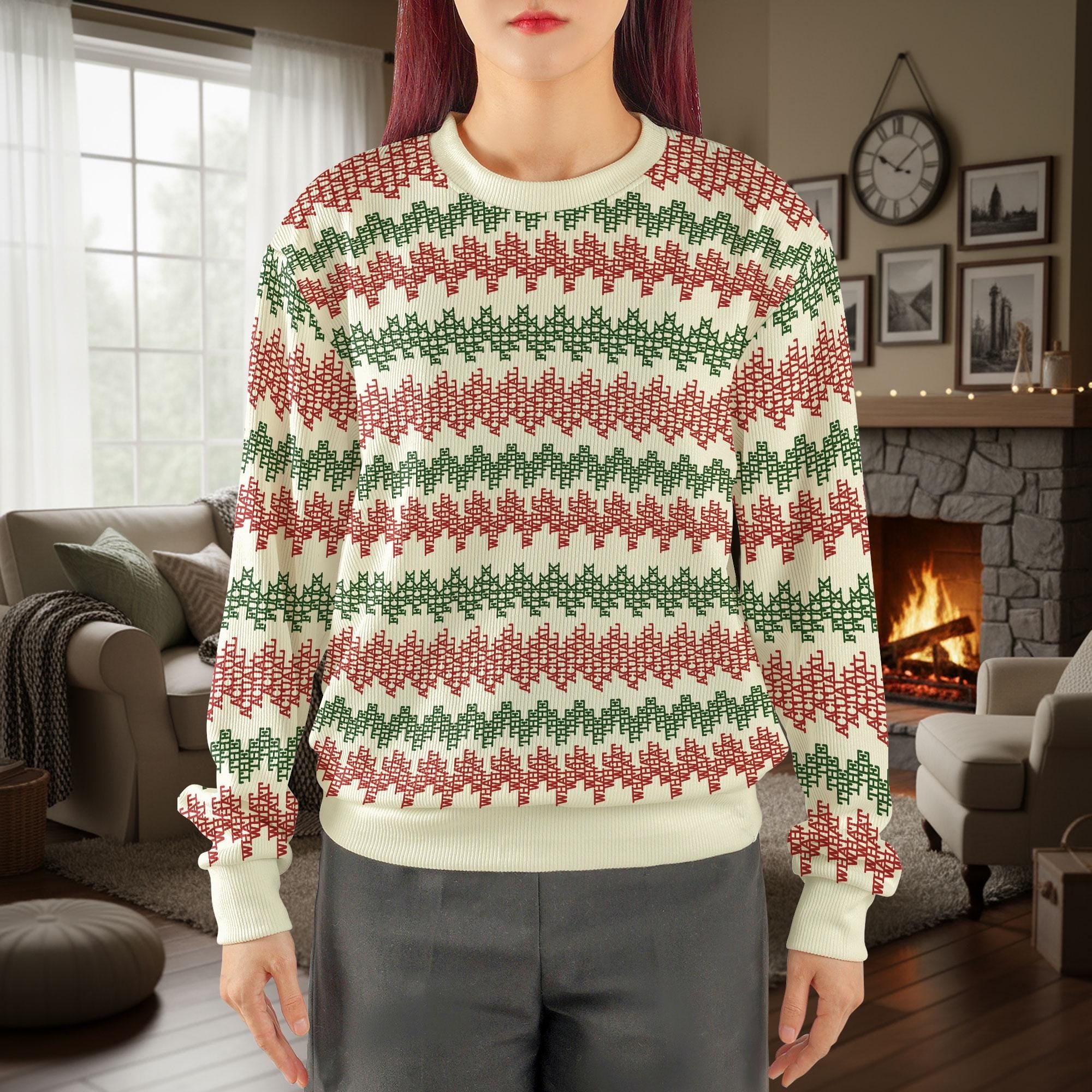 Funny WTF Hidden Message Sweater: Cozy Holiday Pullover for Friends, Family & Coworkers image 1