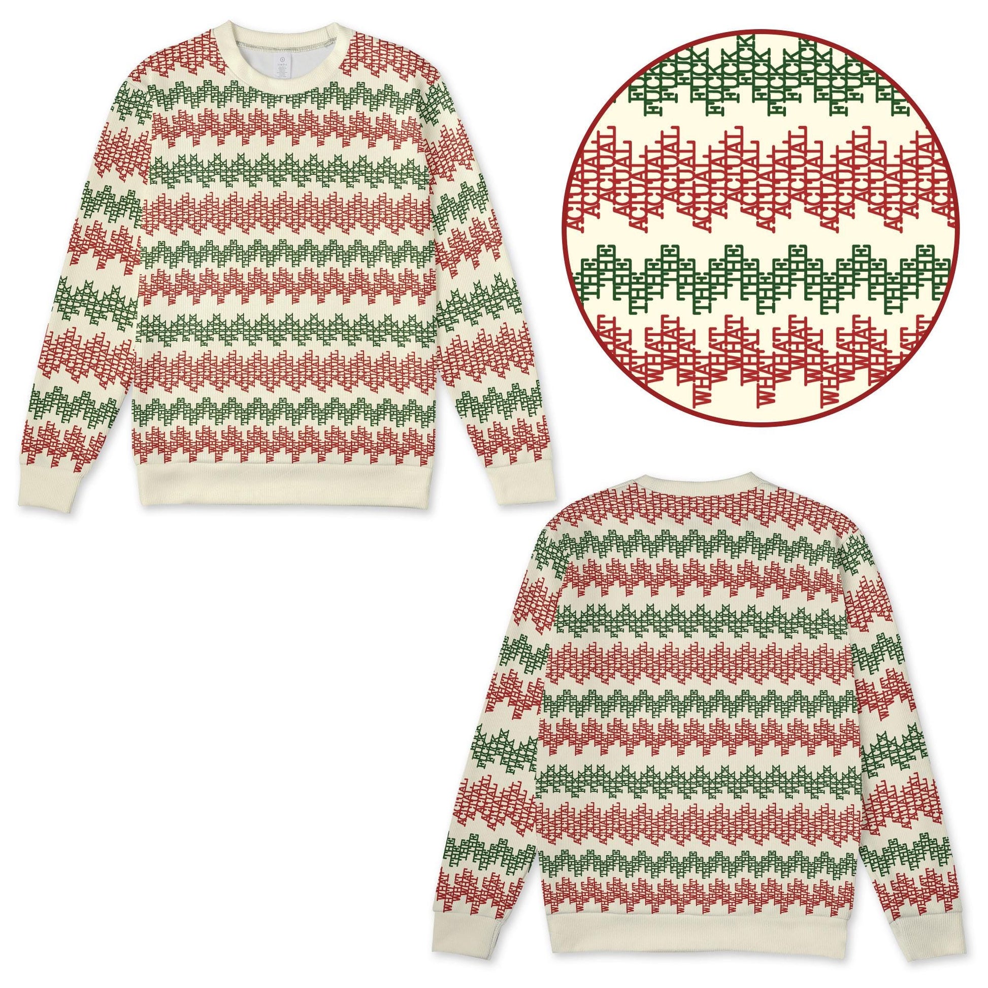 Funny WTF Hidden Message Sweater: Cozy Holiday Pullover for Friends, Family & Coworkers image 2