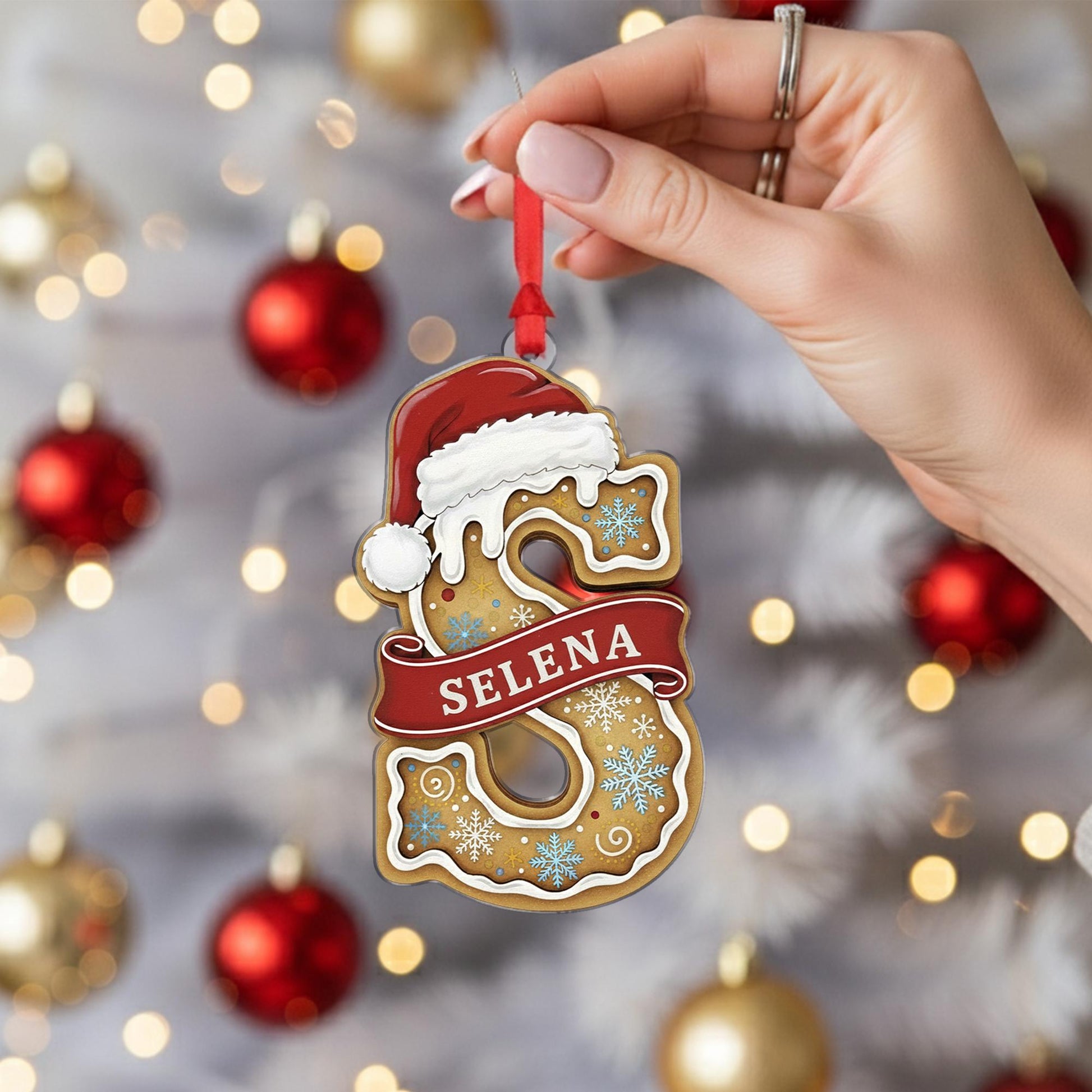 Personalised Gingerbread Initial Ornament – Christmas Tree Hanging Decoration 2025 image 5