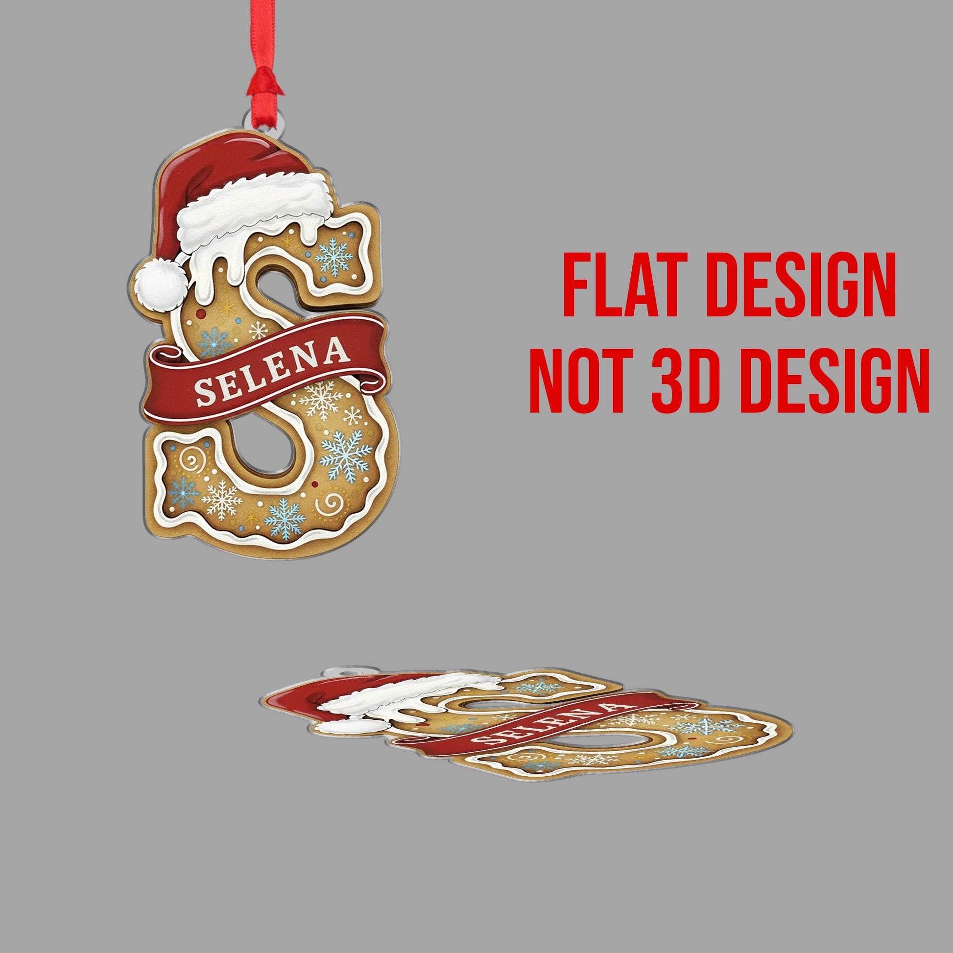 Personalised Gingerbread Initial Ornament – Christmas Tree Hanging Decoration 2025 image 7