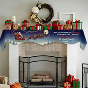 Custom Family Fireplace Mantel Scarf: Personalized Christmas Hearth Decor, Mantel Runner image 1