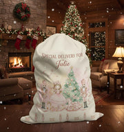 Custom Nutcracker Christmas Sack Frabic Toy Bag Personalized Holiday Decoration