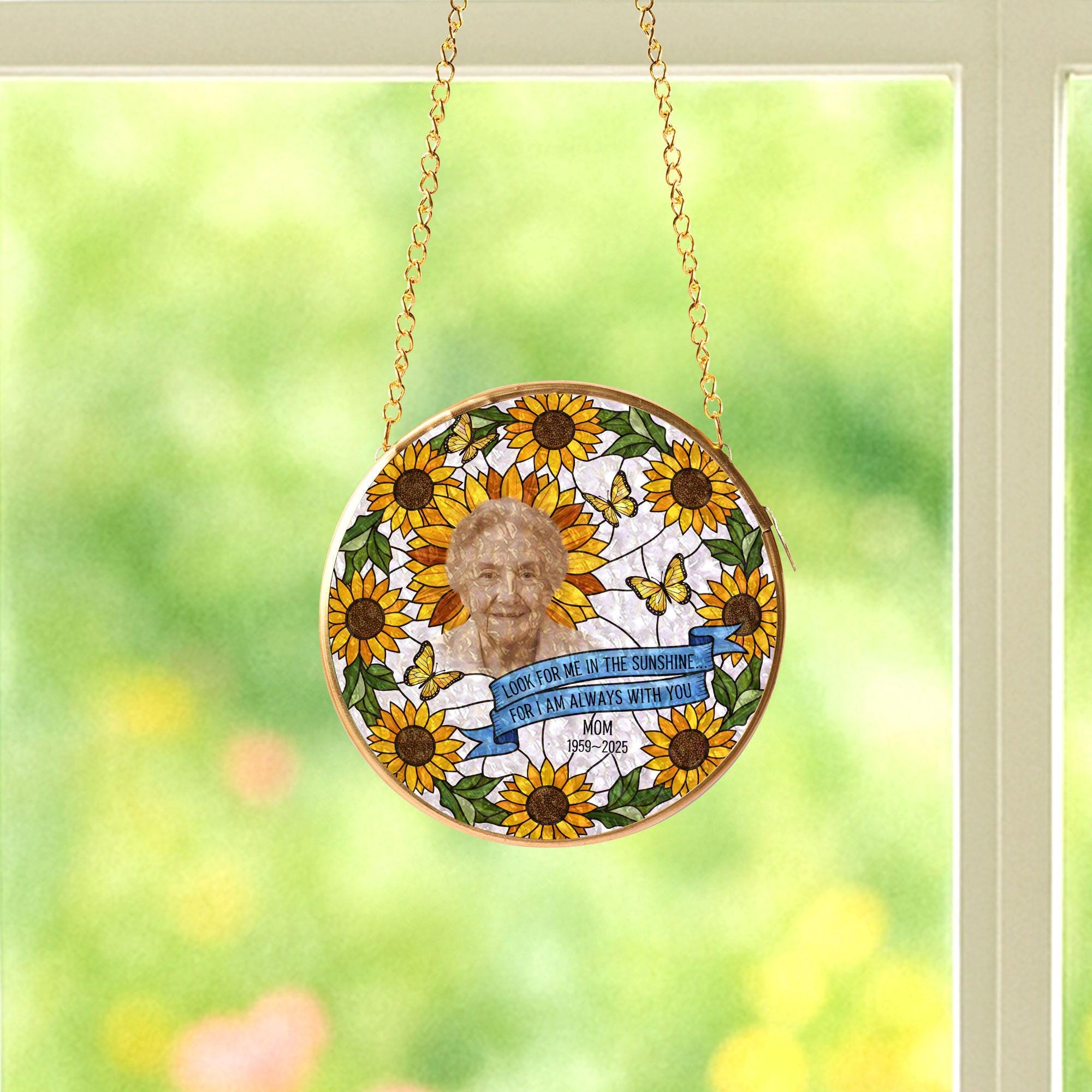 Custom Cat Portrait Suncatcher: Glass Pet Memorial Gift image 4