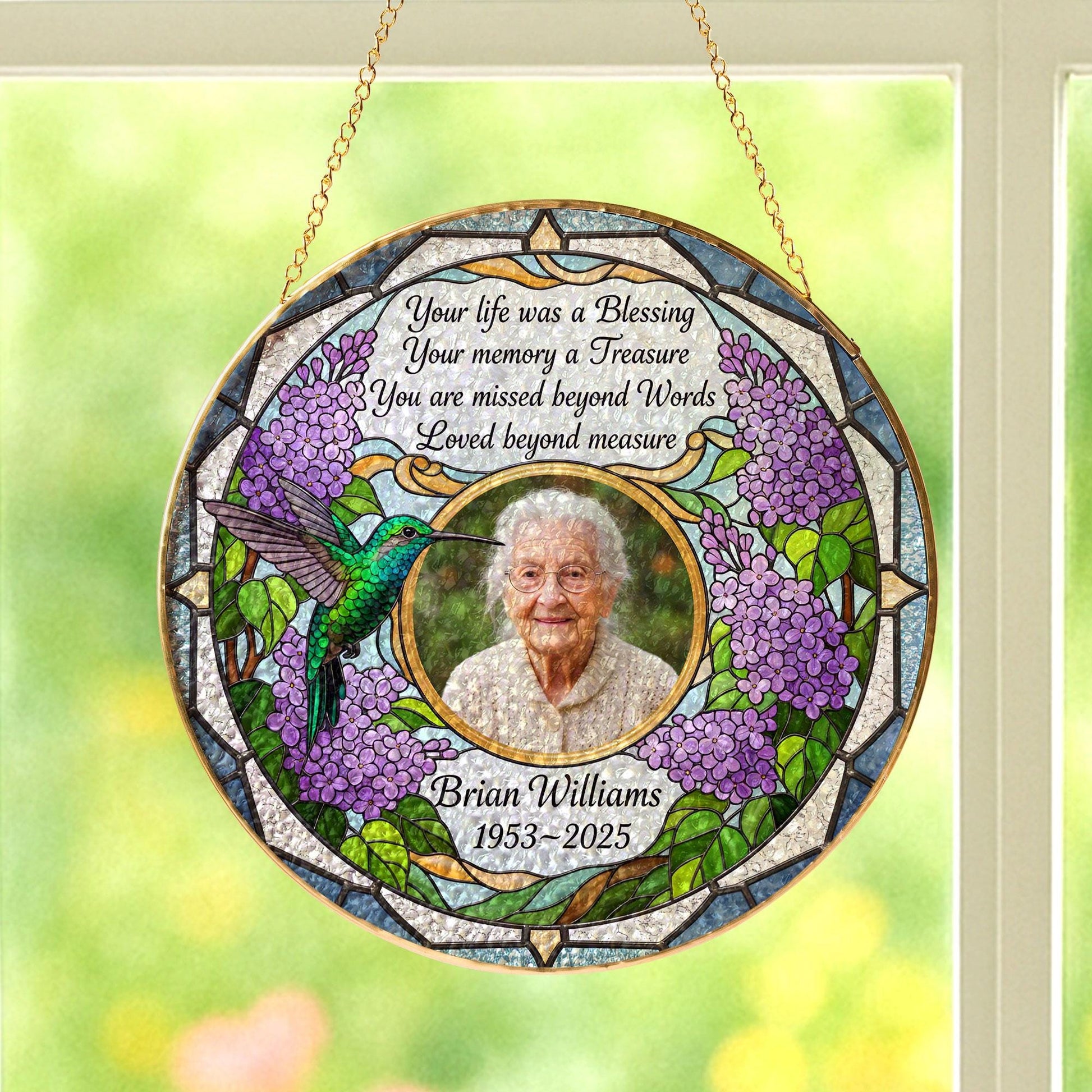 Custom Funeral Memory Glass Sign – Personalized Keepsake Celebration of Life image 4