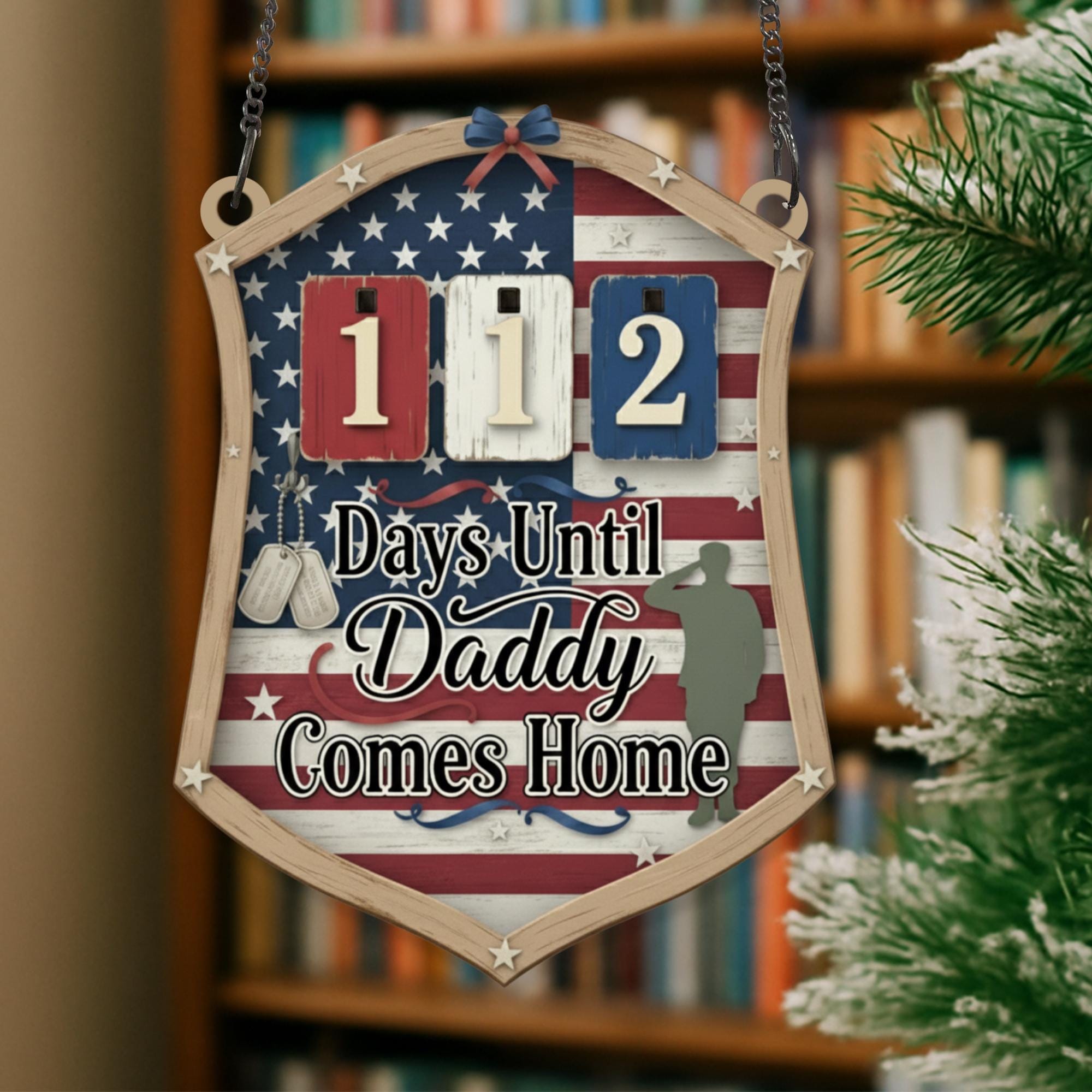 Personalized Military Homecoming Countdown Tracker Sign – Days Until Daddy Comes Home Sign image 2