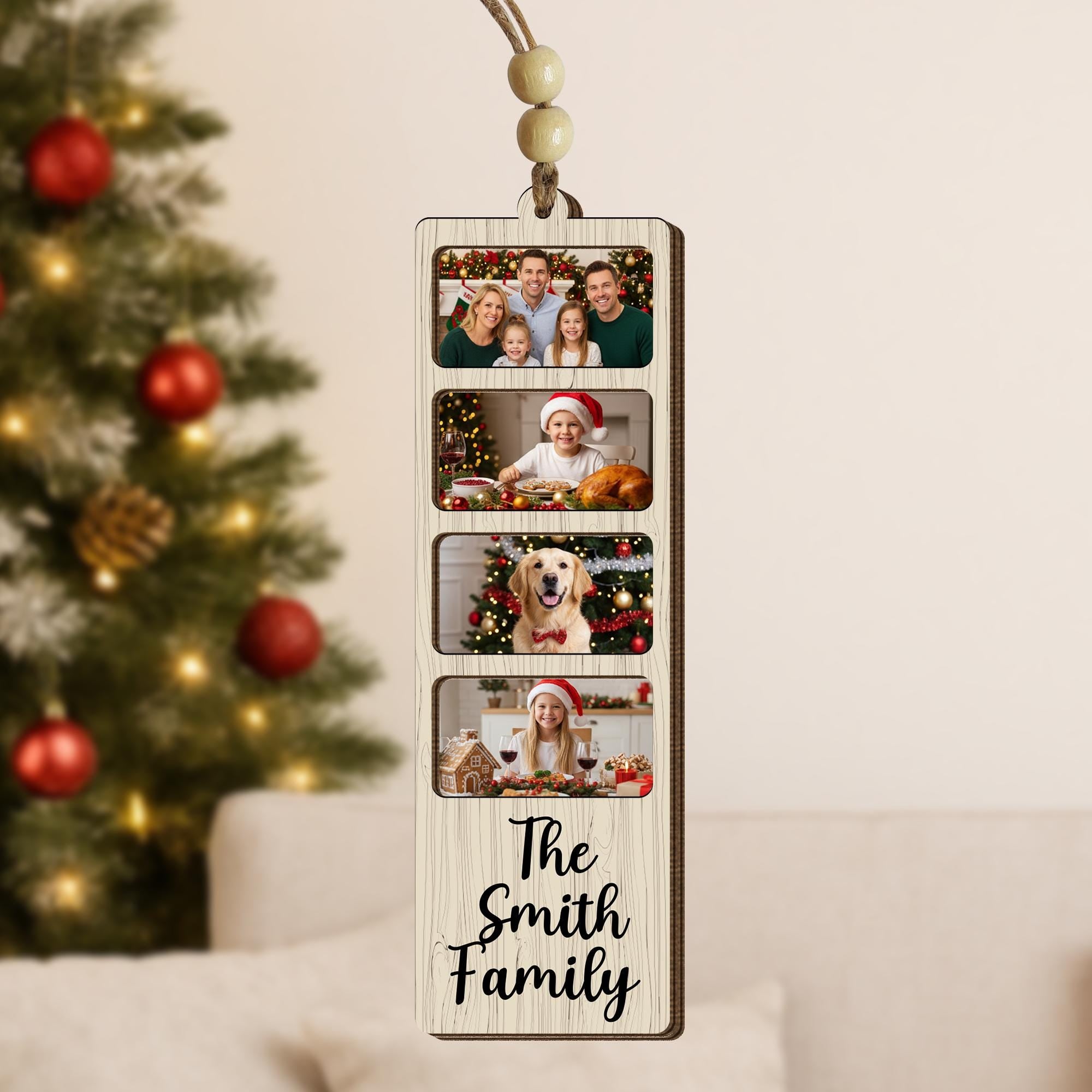 Personalized Family Photo Ornament – Custom Christmas Keepsake with Name image 2