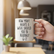 Funny Reading 6–7 Mug: Viral 67 Meme Coffee Cup for Teachers, Librarians & Bookworms image 1