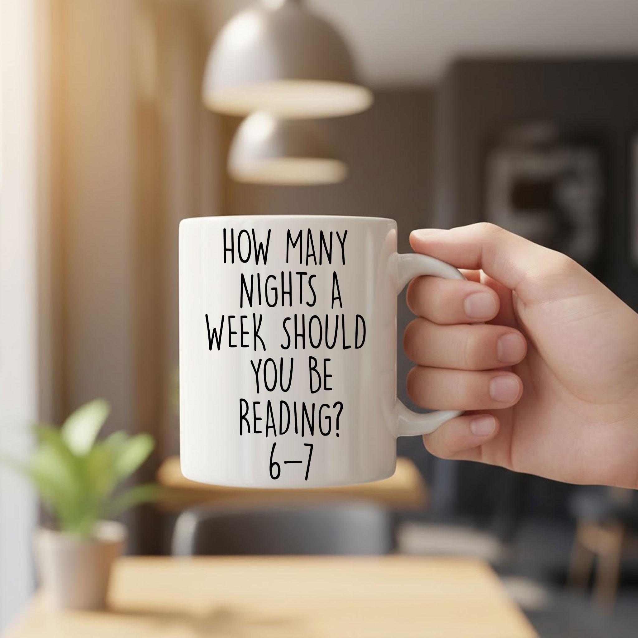Funny Reading 6–7 Mug: Viral 67 Meme Coffee Cup for Teachers, Librarians & Bookworms image 1