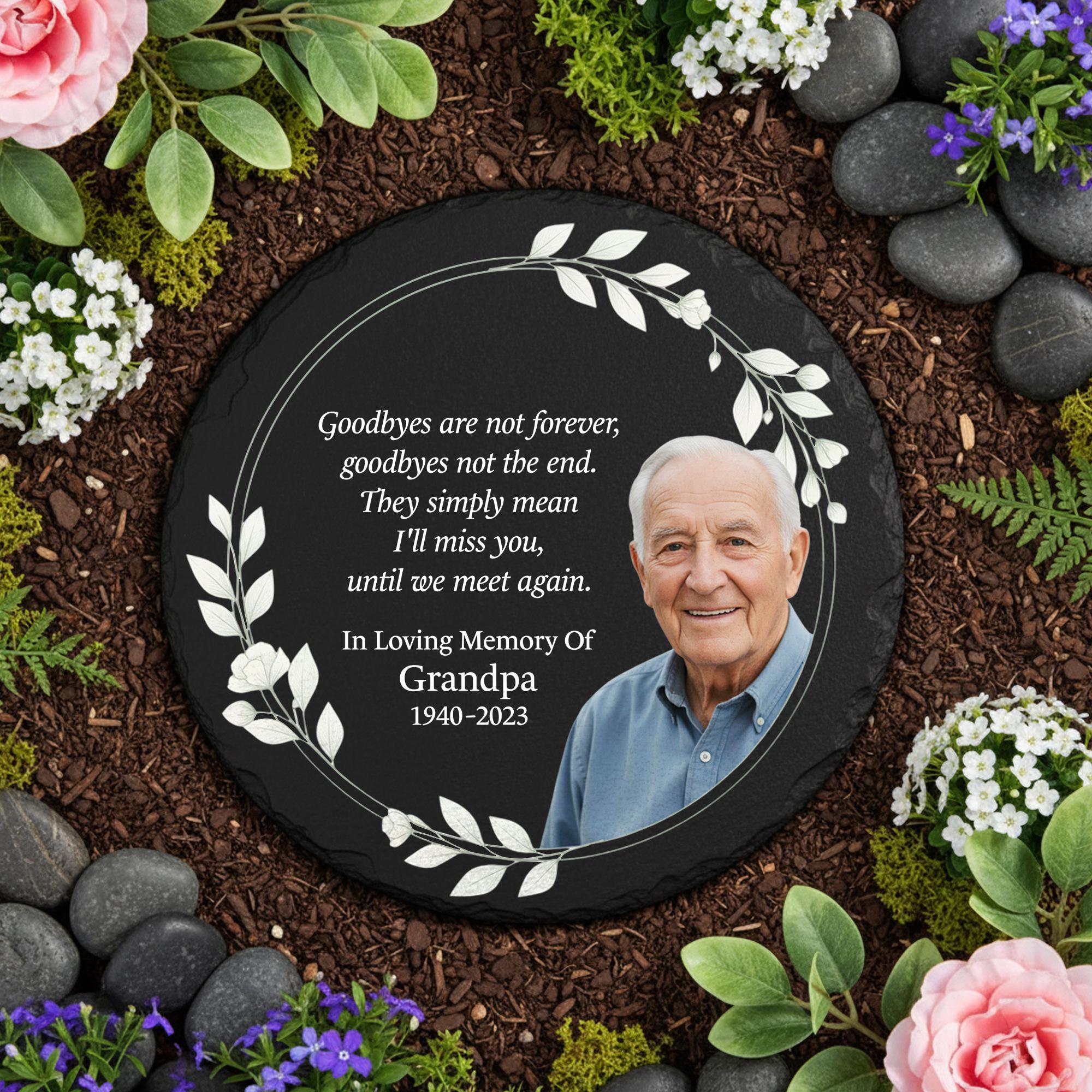 Personalized Memorial Stone – In Loving Memory Grave Marker, Sympathy Keepsake Stone