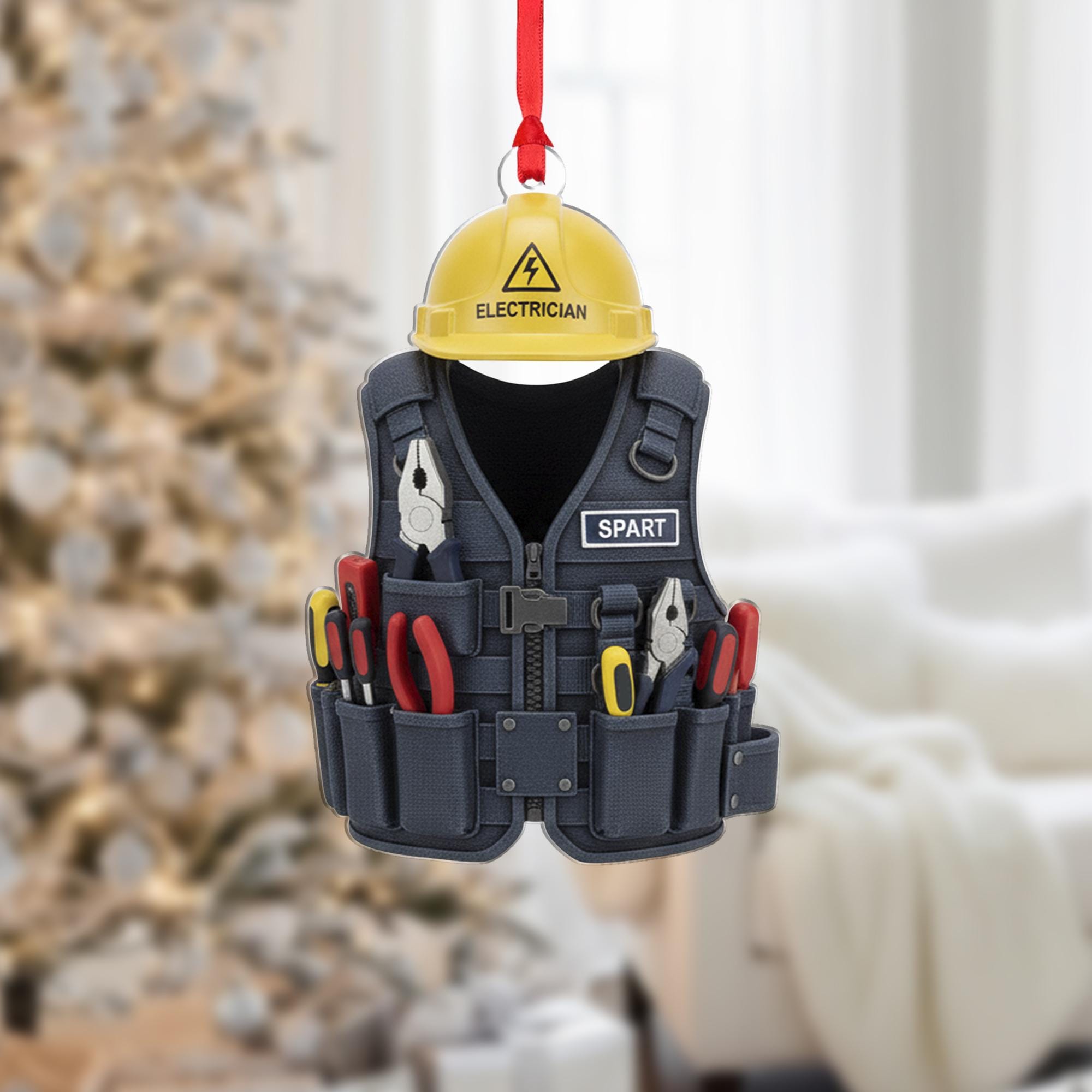 Electrician Ornament | Electrician Gear Holiday Decor | Custom Trade Worker Gift