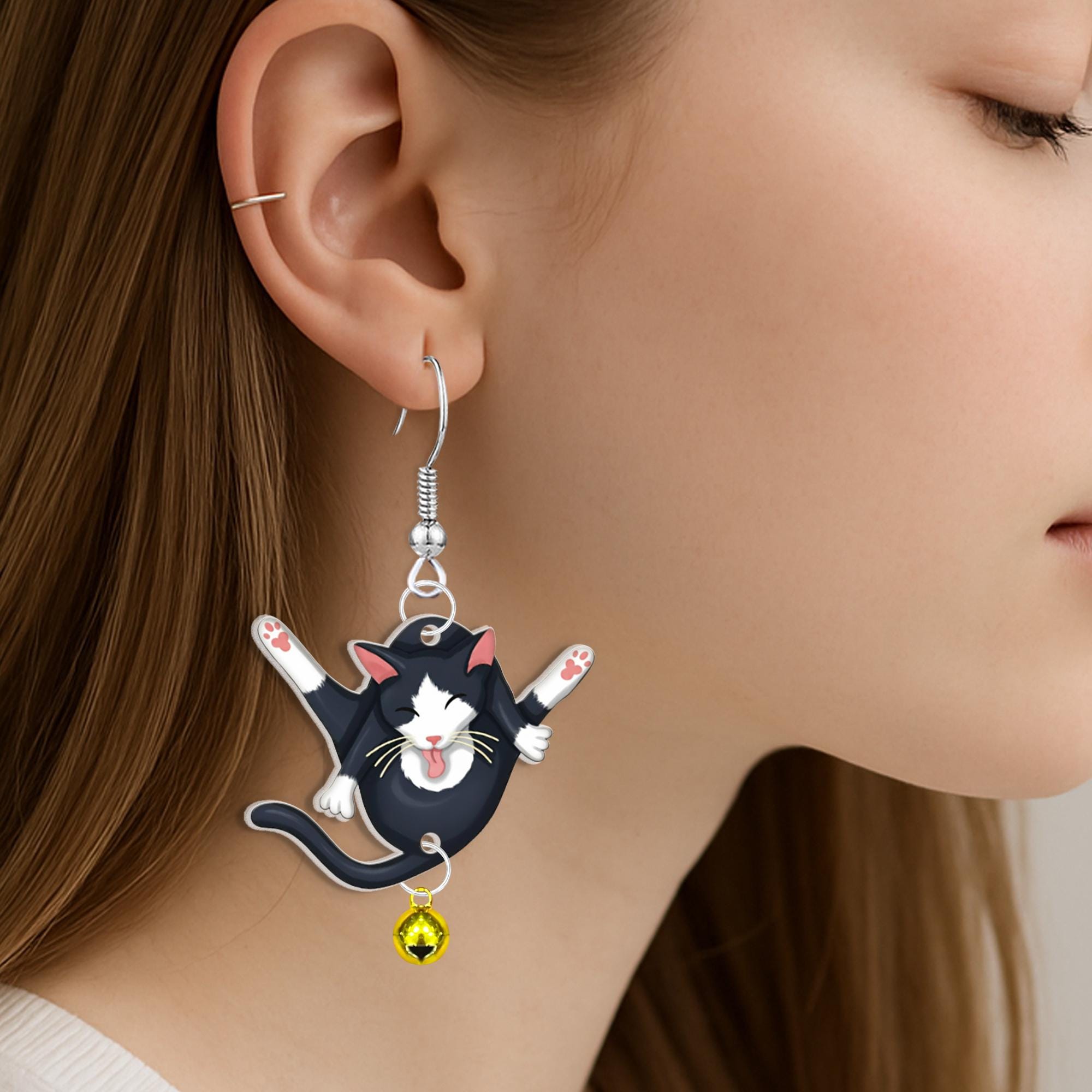Custom Cat Breed Dangle Earrings: Funny Pet Design Jewelry image 3